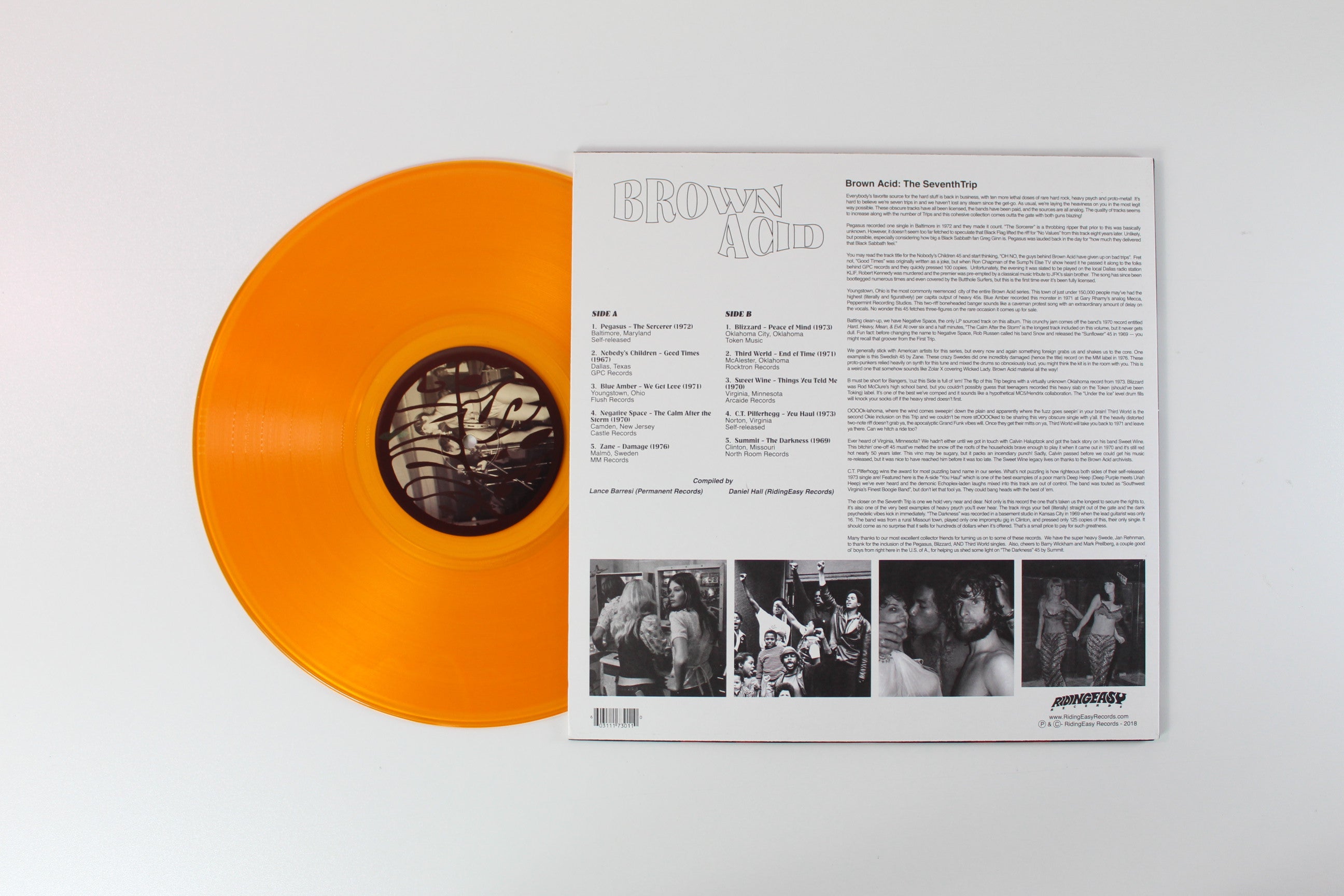 Various - Brown Acid: The Seventh Trip (Heavy Rock From The Underground Comedown) on RidingEasy Ltd Orange Vinyl