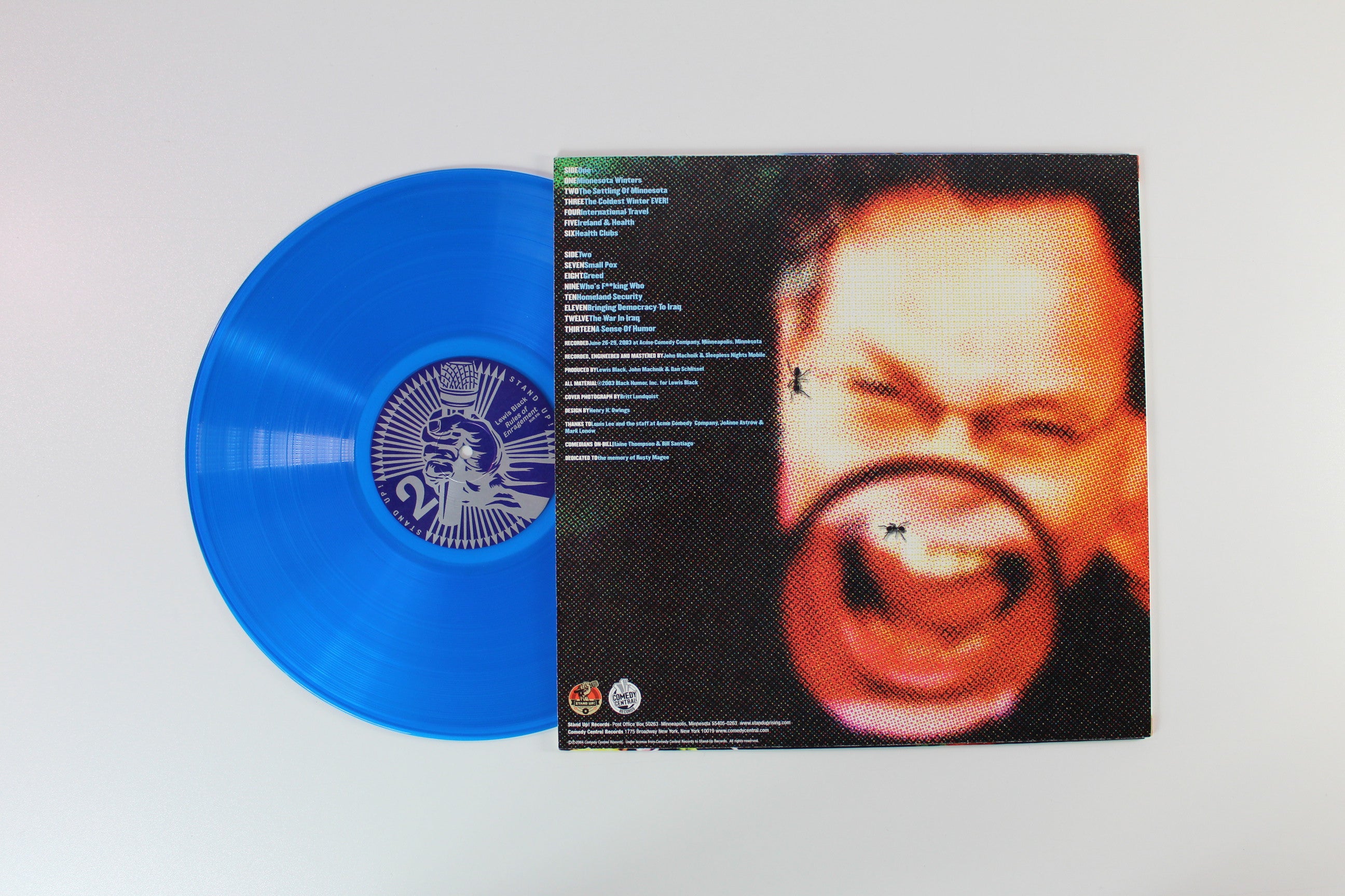Lewis Black - Rules Of Enragement on Stand Up Records Blue Vinyl