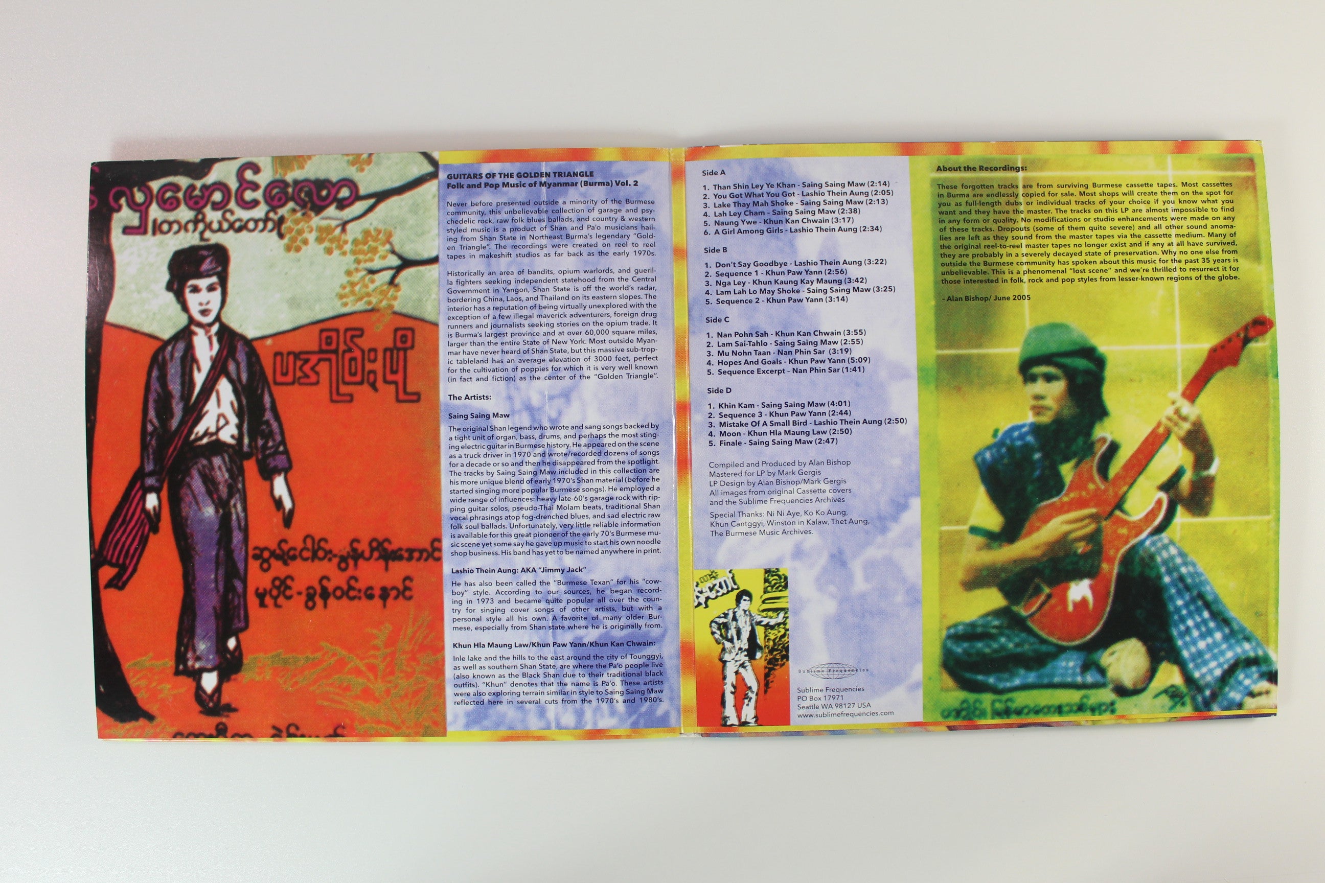 Various - Guitars Of The Golden Triangle · Folk And Pop Music Of Myanmar (Burma) Vol. 2 on Sublime Frequencies RSD 2017 Reissue