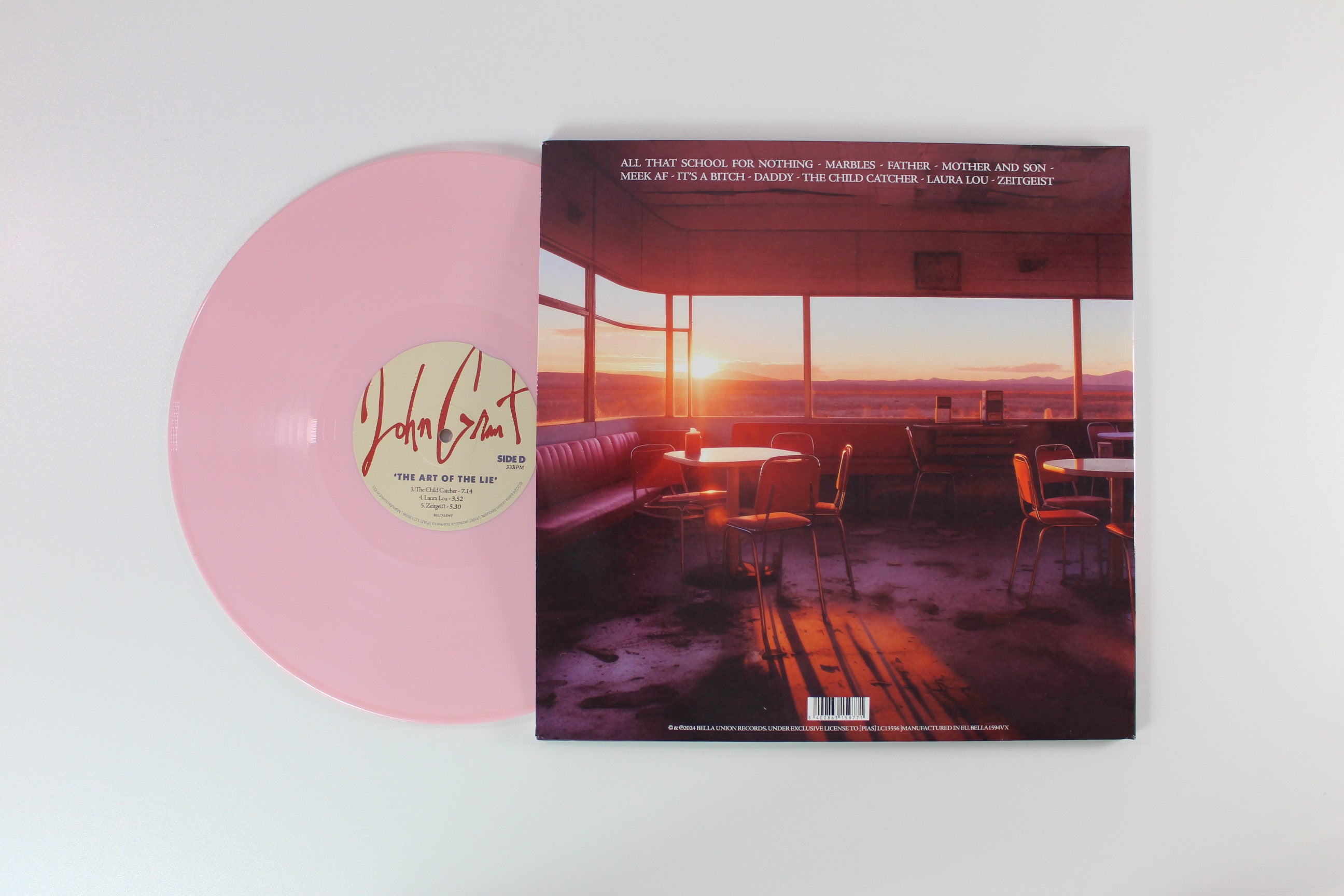 John Grant - The Art Of The Lie on Bella Union Ltd Pale Pink Vinyl