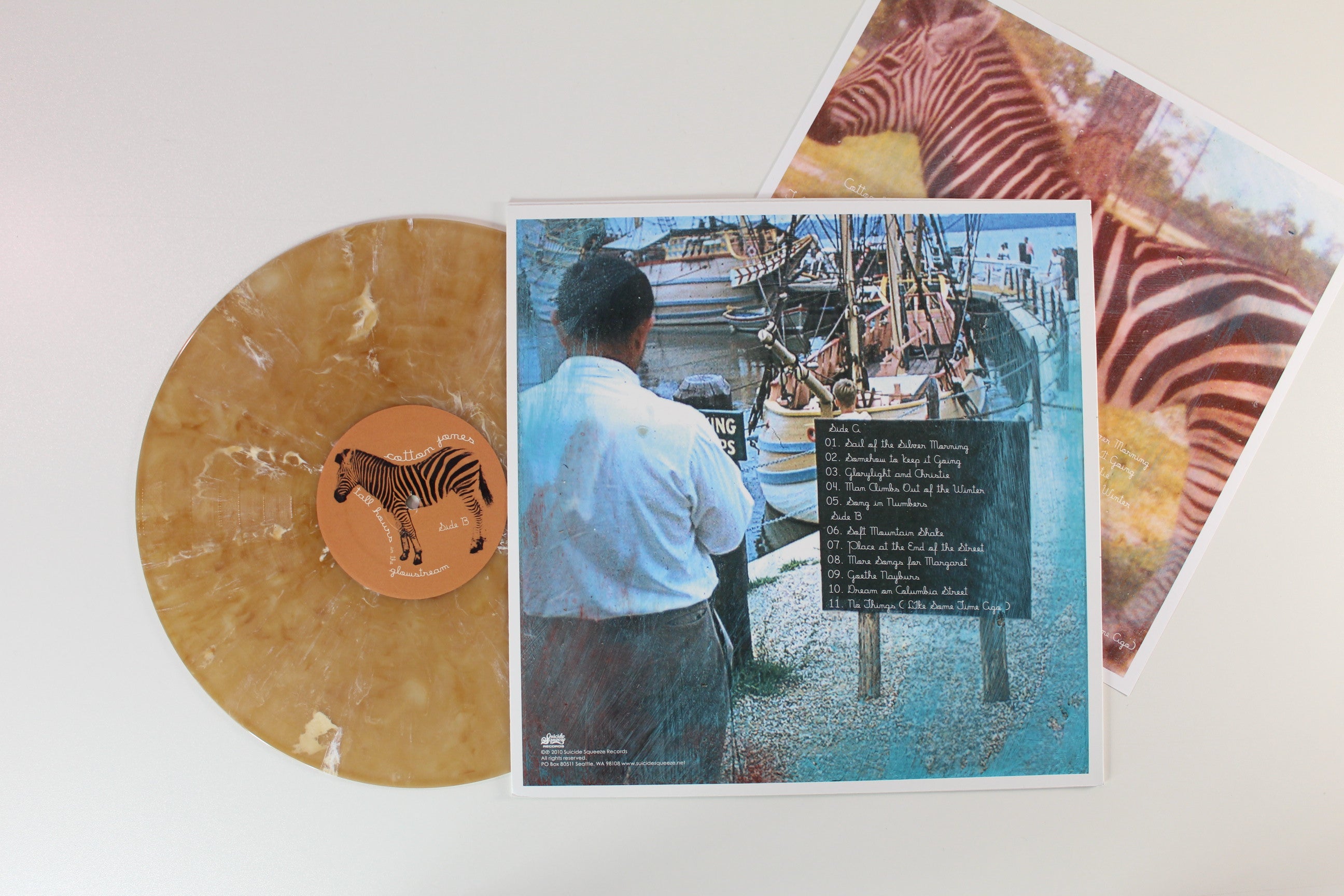Cotton Jones - Tall Hours In The Glowstream on Suicide Squeeze Opaque Peach Swirl Vinyl