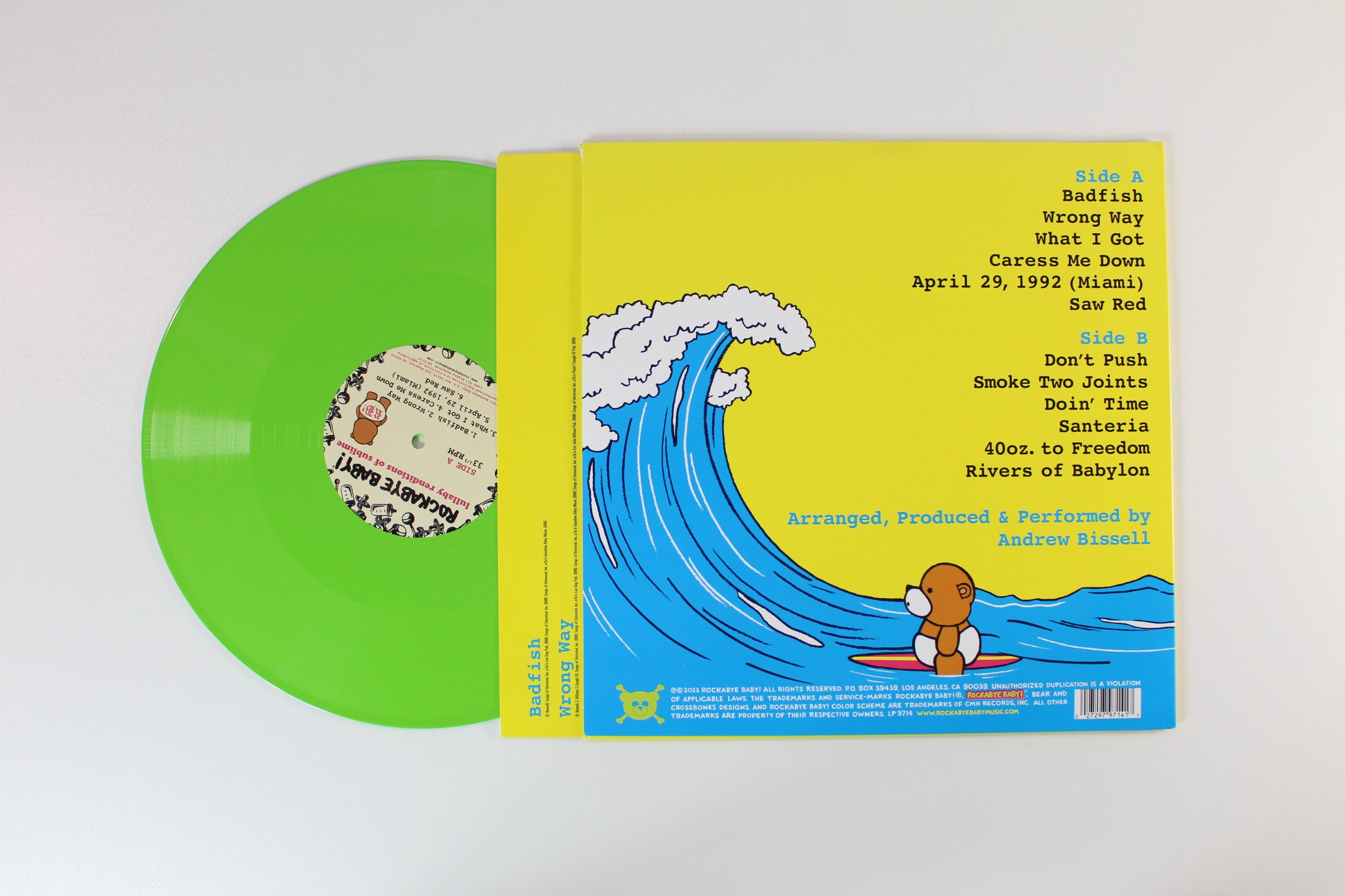 Andrew Bissell - Rockabye Baby! - Lullaby Renditions of Sublime on Rockabye Baby Lime Vinyl