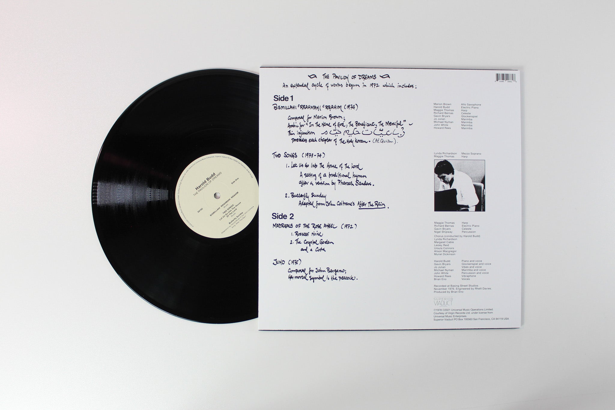 Harold Budd - The Pavilion Of Dreams Reissue on Superior Viaduct