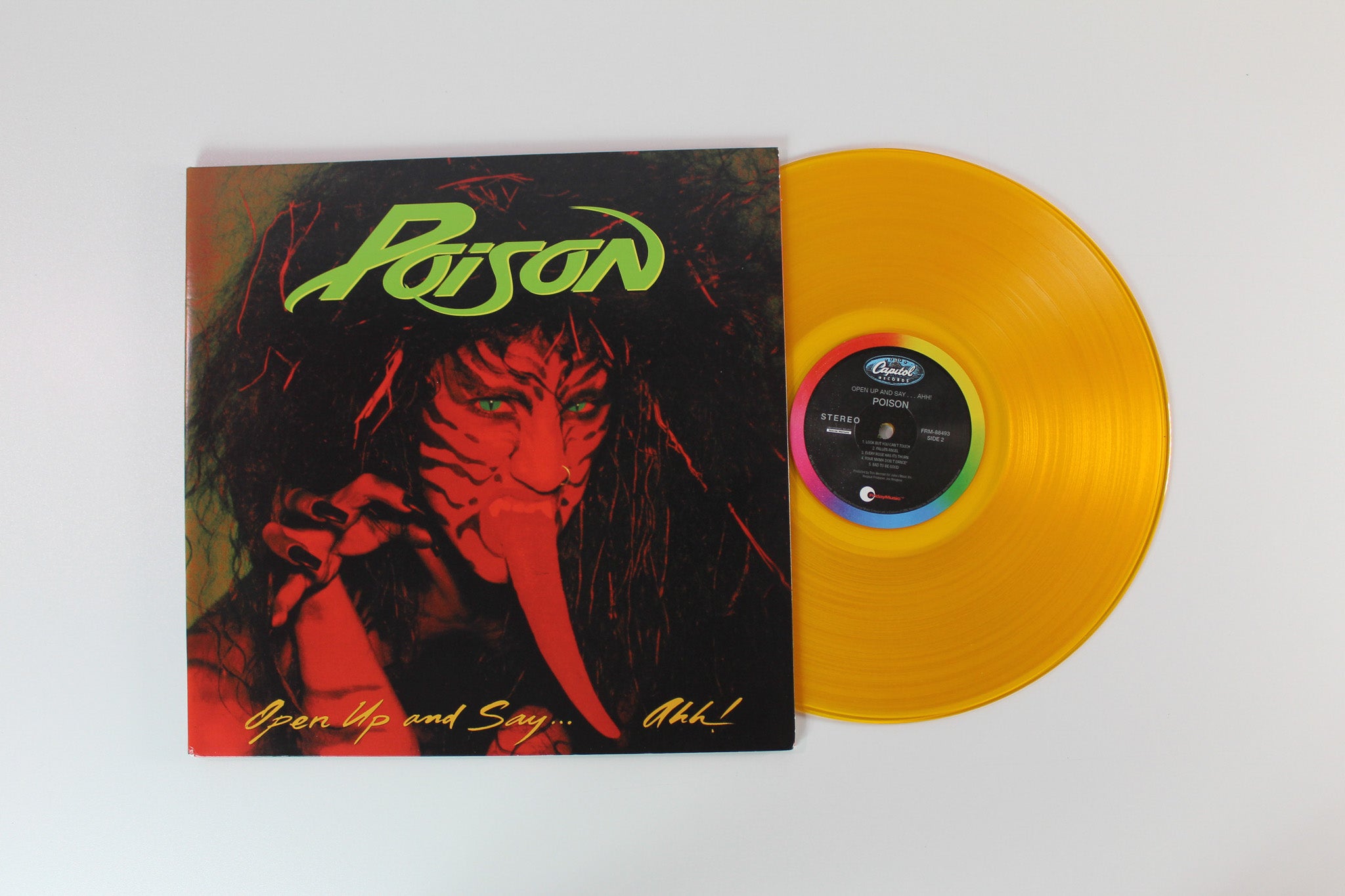 Poison - Open Up and Say...Ahh! on Capitol Friday Music Ltd 180 Gram Gold Vinyl Reissue
