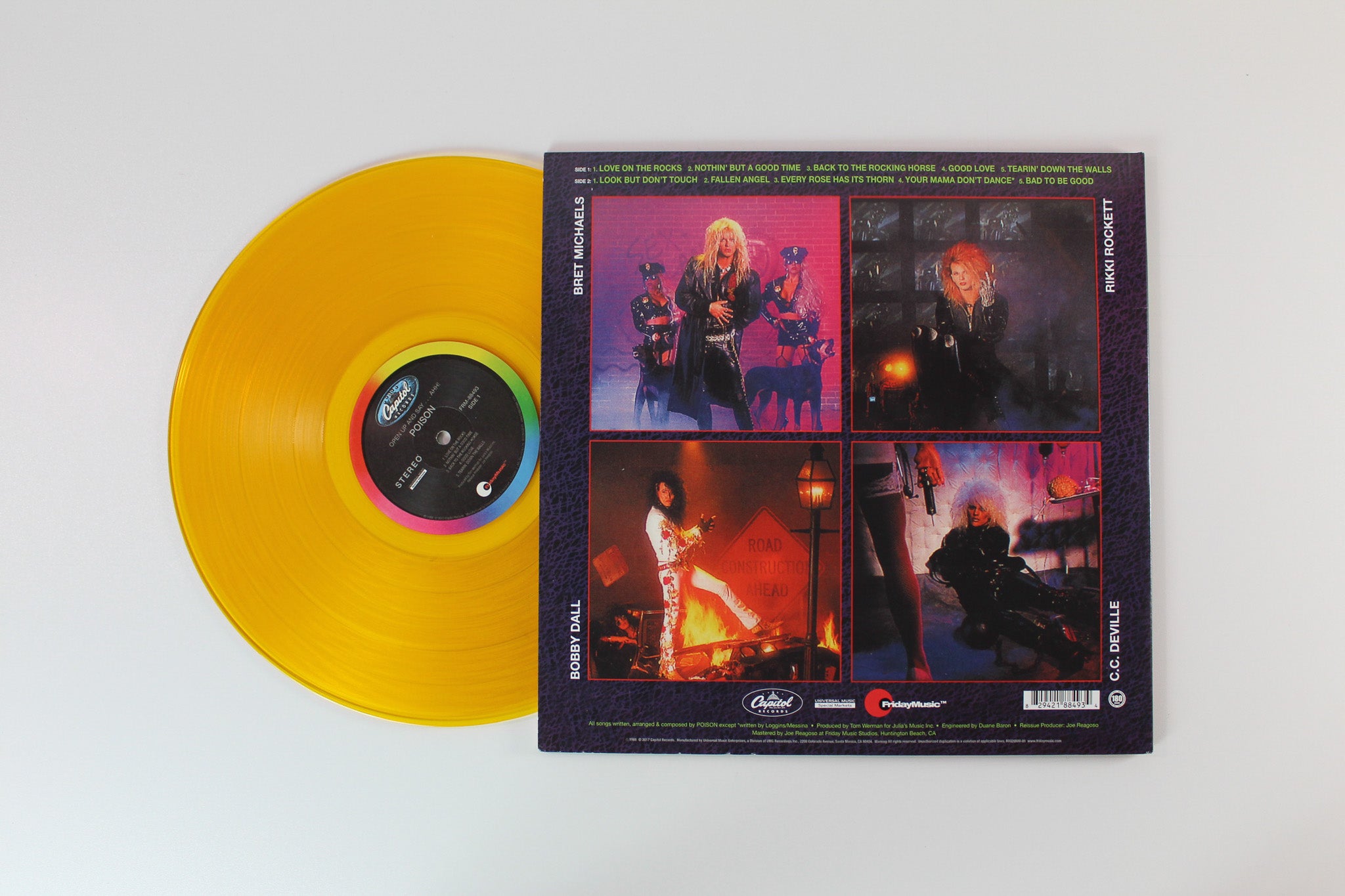 Poison - Open Up and Say...Ahh! on Capitol Friday Music Ltd 180 Gram Gold Vinyl Reissue