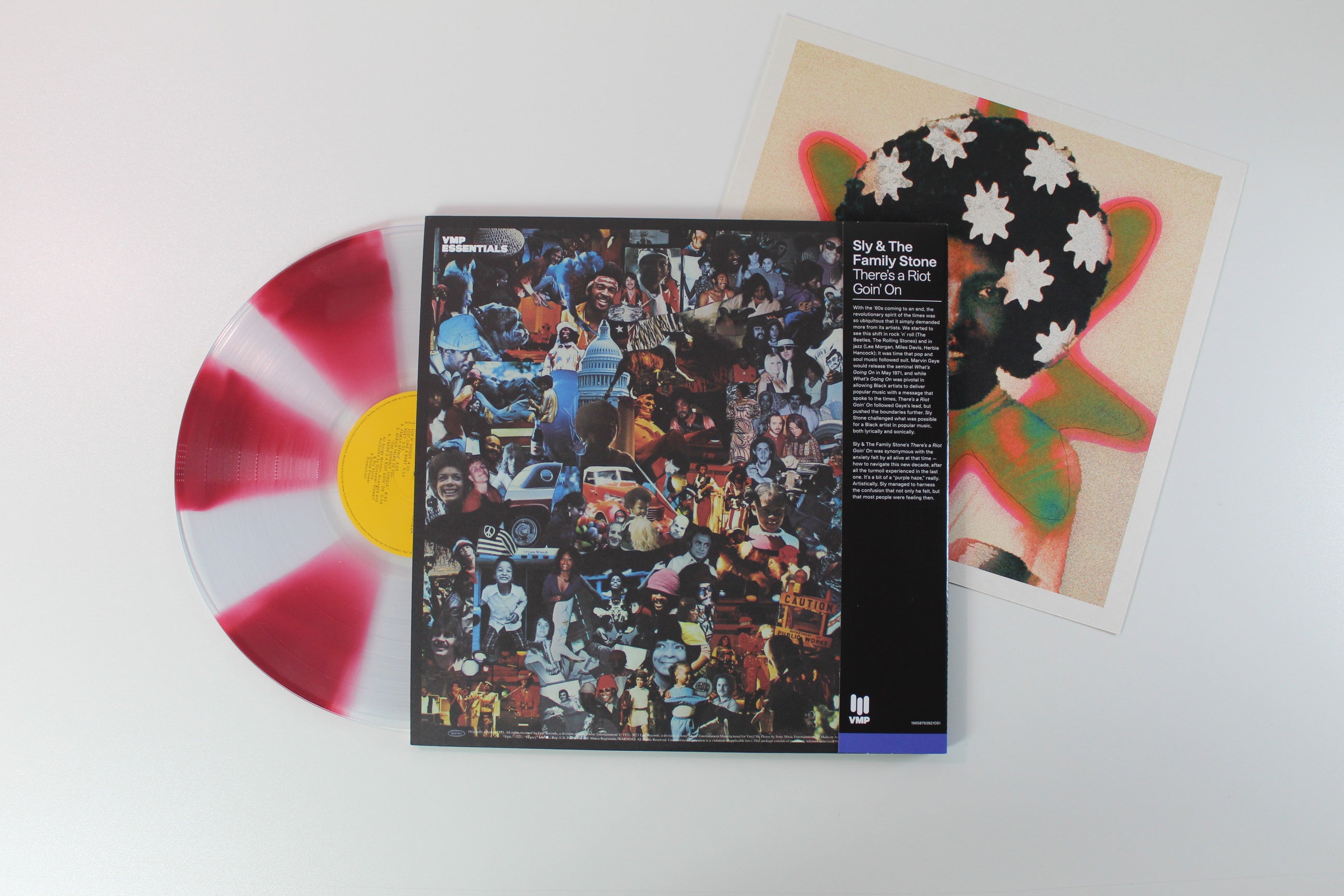 Sly & The Family Stone - There's a Riot Goin' On on Epic Vinyl Me Please Clear w/ Red Pinwheel Reissue