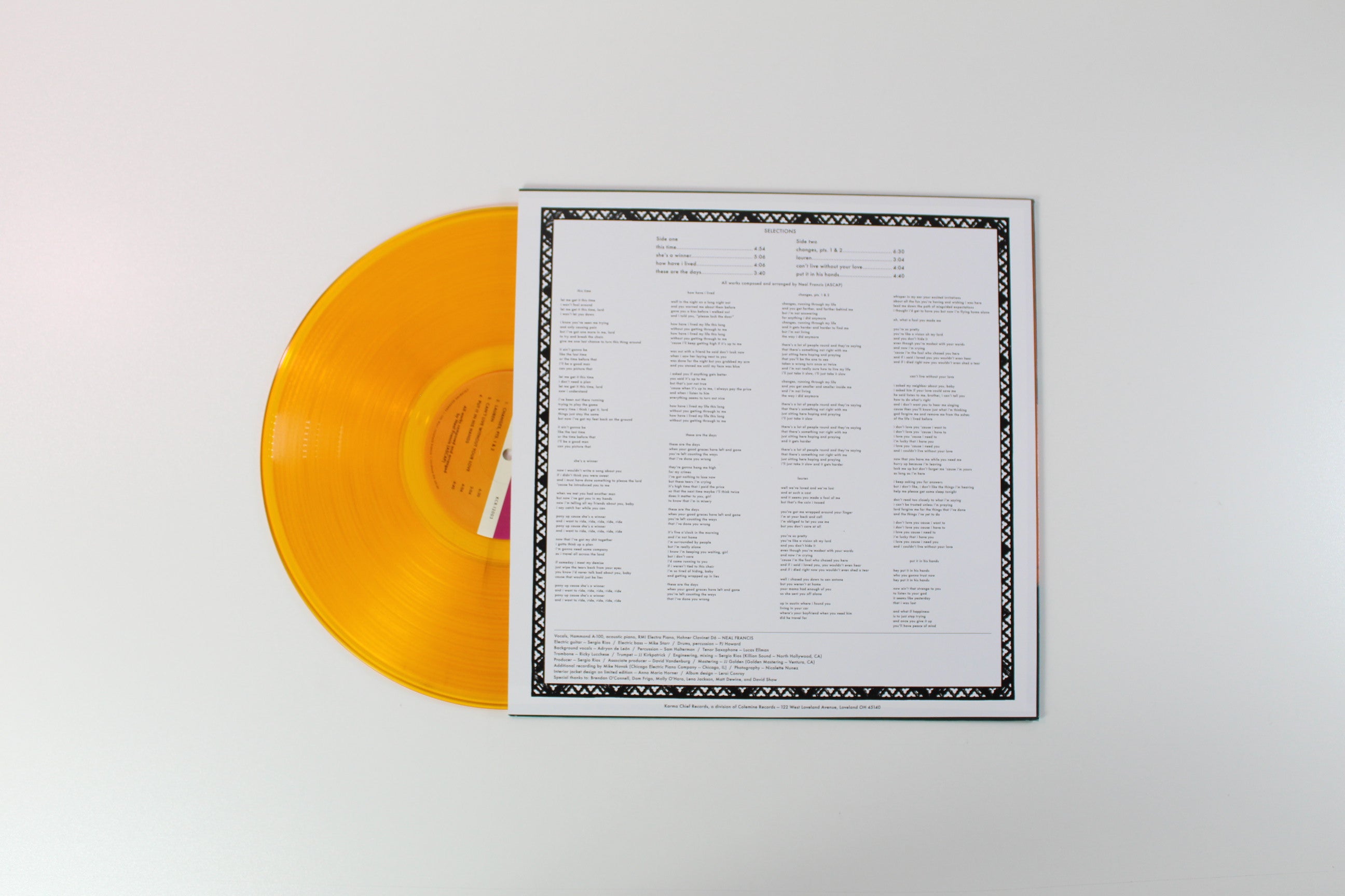 Neal Francis - Changes on Karma Chief Records Ltd Gold Vinyl