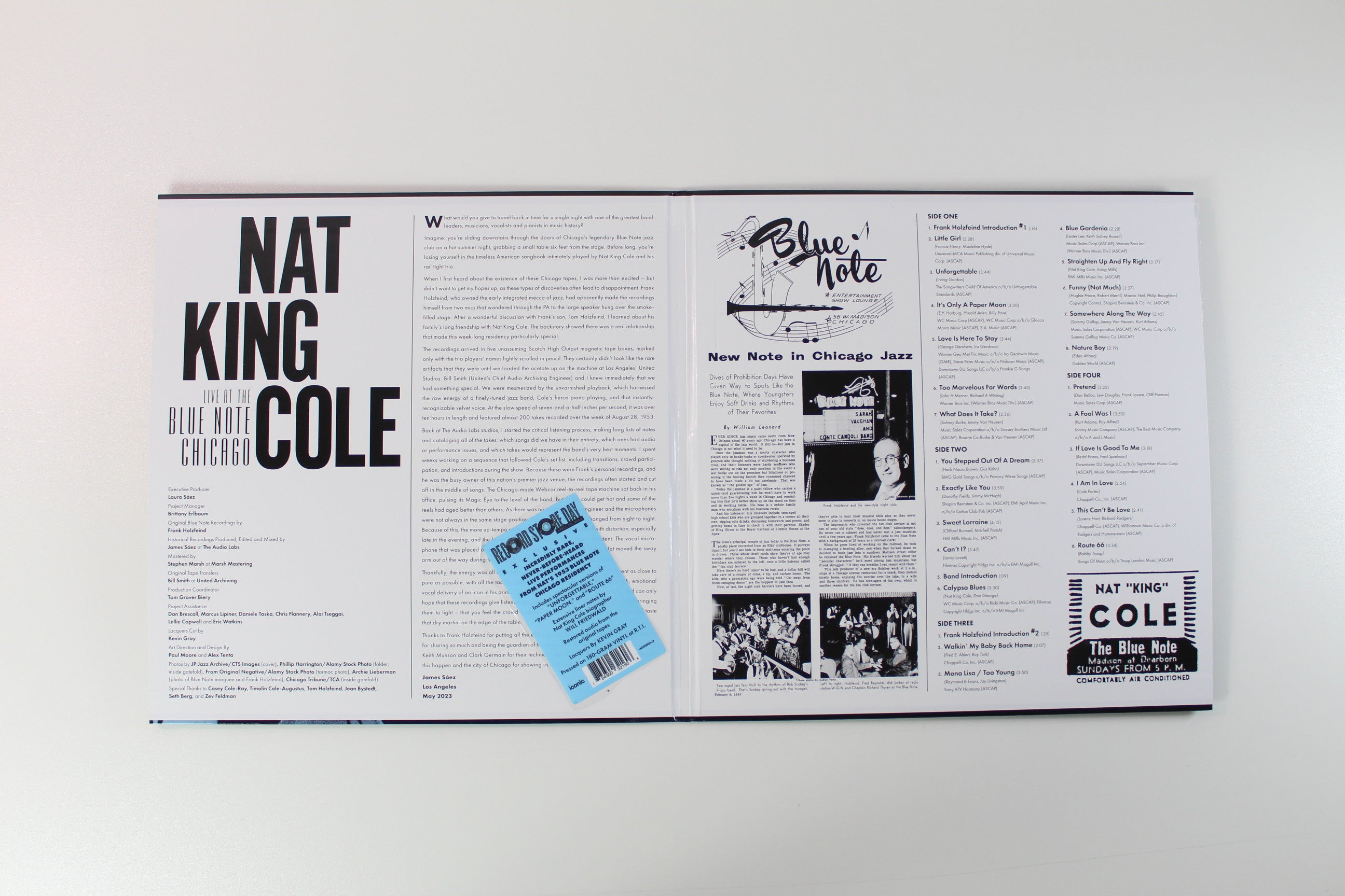 Nat King Cole - Live At The Blue Note Chicago on Iconic RSD 2024 180 Gram