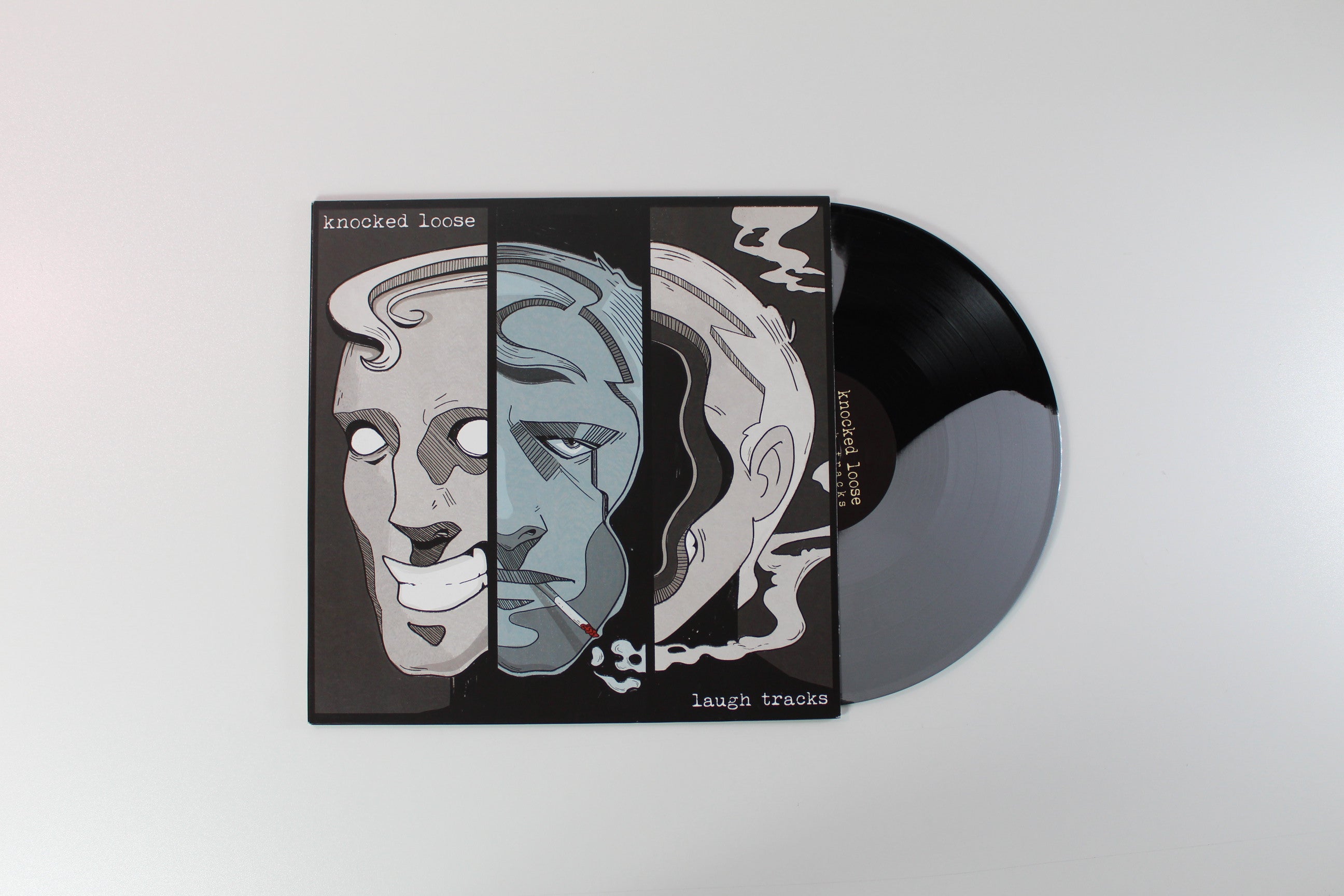 Knocked Loose - Laugh Tracks on Pure Noise Records Ltd Silver/Black Tri-stripe Reissue