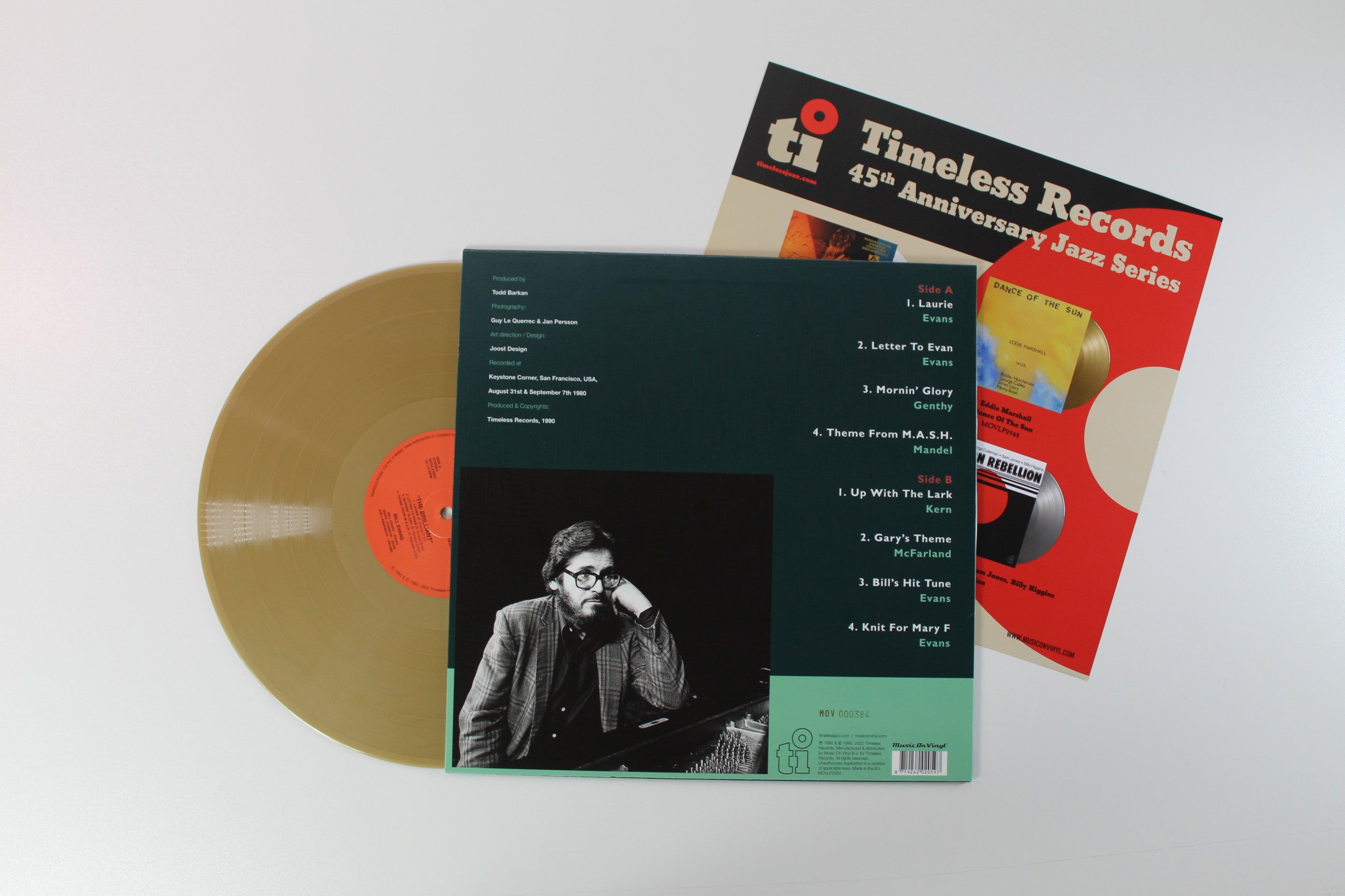 Bill Evans - The Brilliant on Timeless Music on Vinyl Ltd Numbered Gold Vinyl Reissue