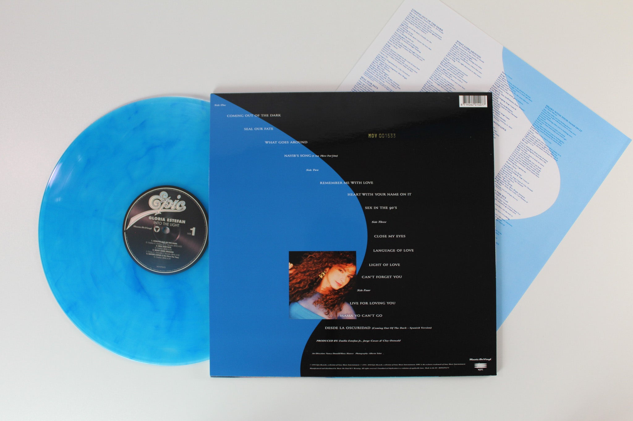 Gloria Estefan - Into The Light on Epic Music on Vinyl Ltd Numbered 180 Gram Blue Marble Reissue