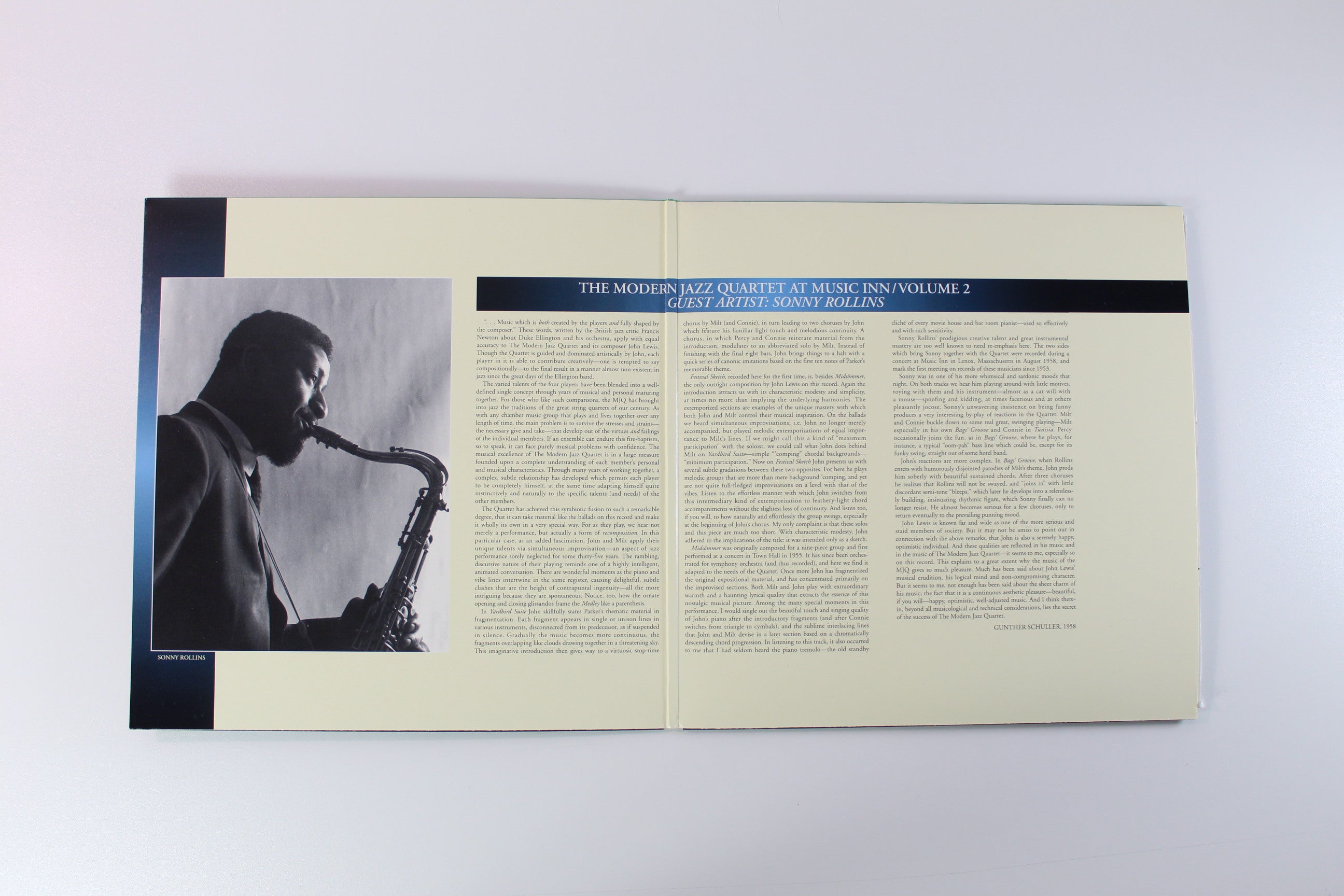 The Modern Jazz Quartet, Sonny Rollins - The Modern Jazz Quartet At Music Inn (Volume 2) on Mobile Fidelity Sound Lab Ltd Numbered 200 Gram Reissue