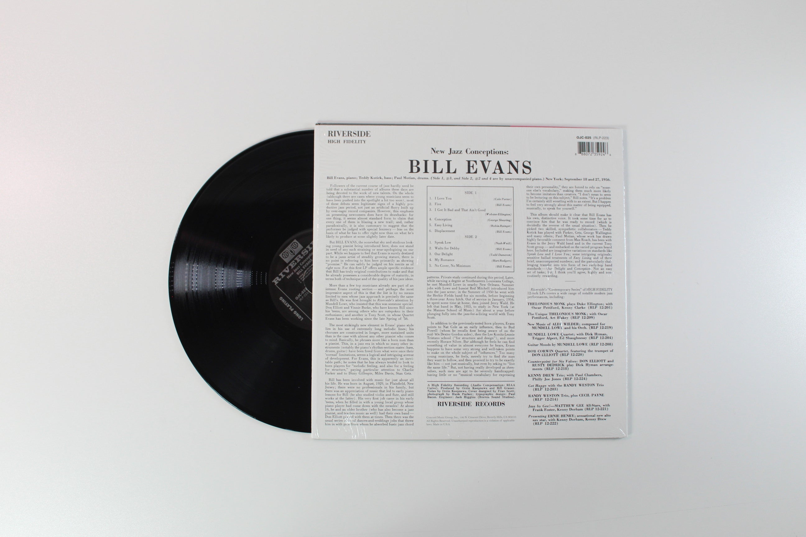 Bill Evans - New Jazz Conceptions on Riverside OJC Reissue