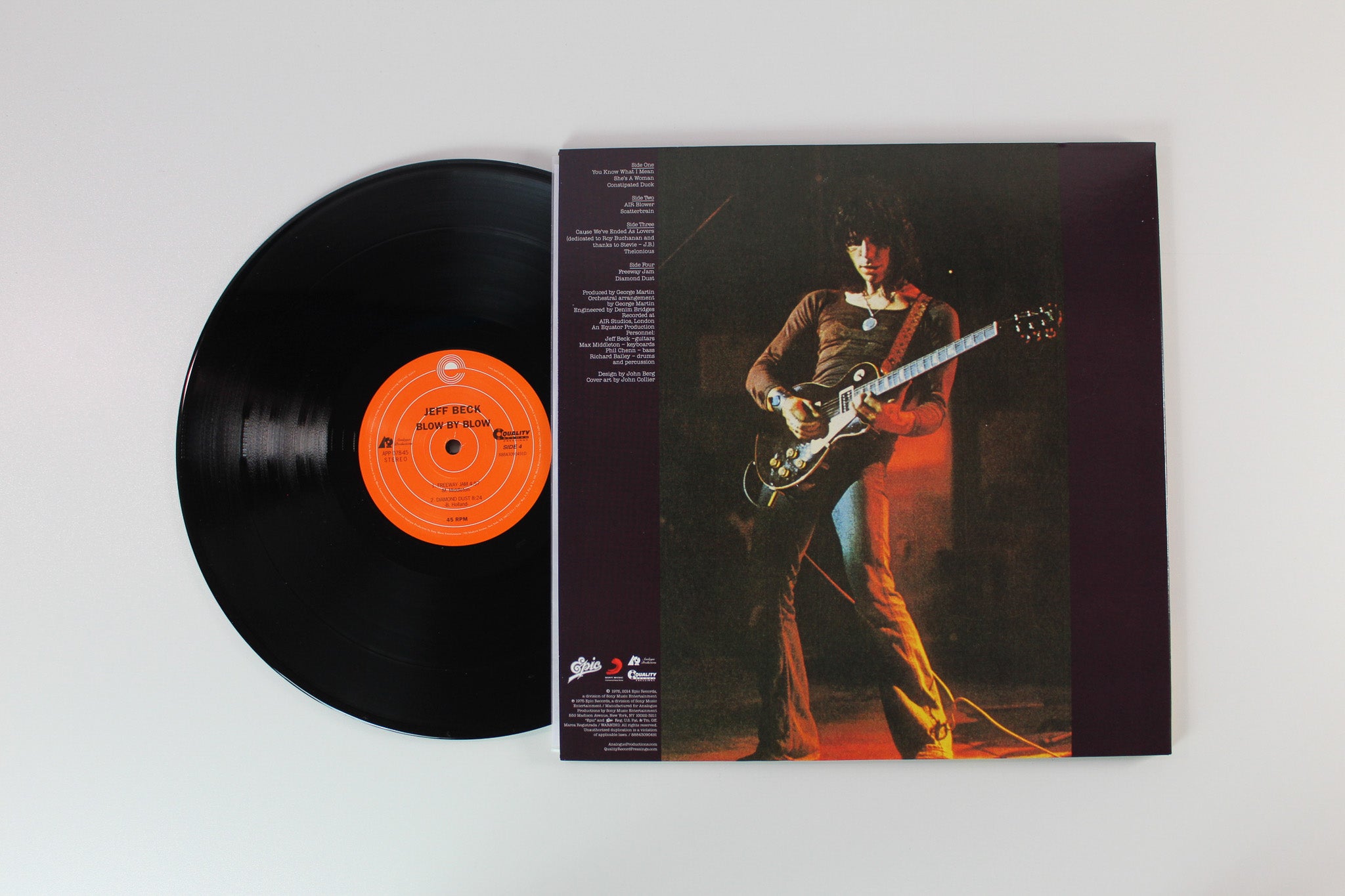 Jeff Beck - Blow By Blow on Epic Analogue Productions Ltd 45 RPM 180 Gram Reissue