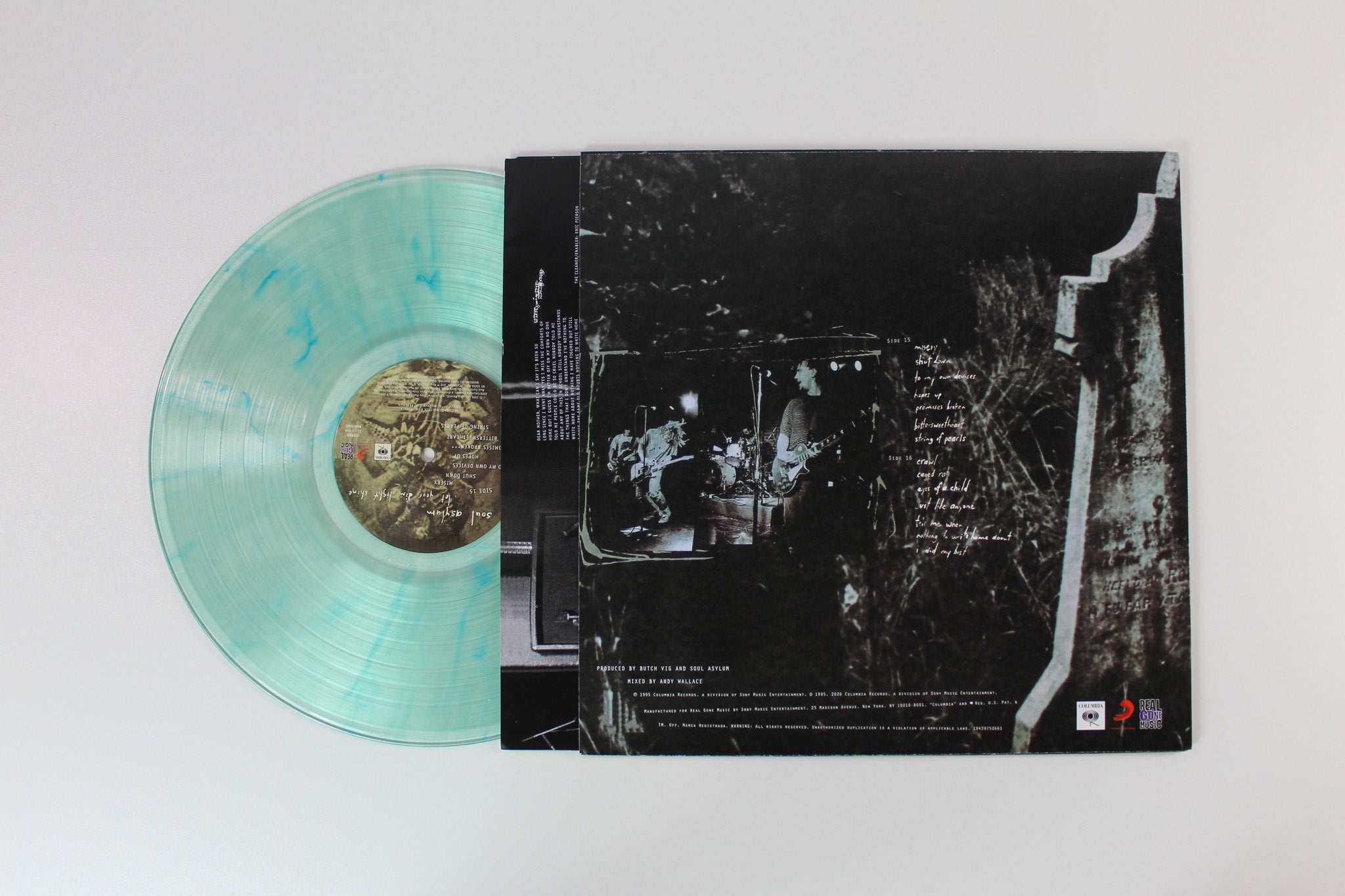 Soul Asylum - Let Your Dim Light Shine on Columbia Real Gone Music Ltd Coke Bottle Clear with Blue Swirl Reissue