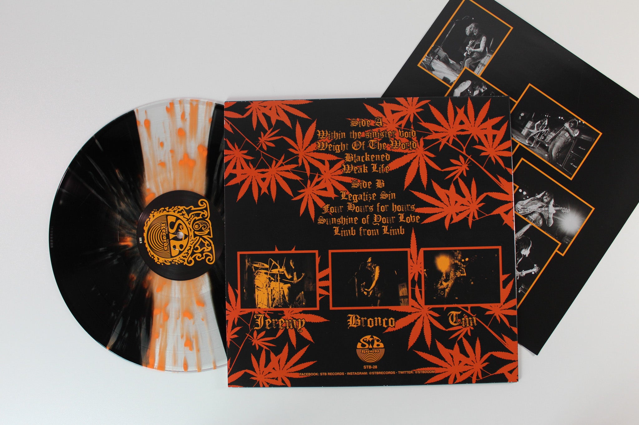 Toke - (Orange) on STB Ltd Black & Translucent Orange Marble Reissue