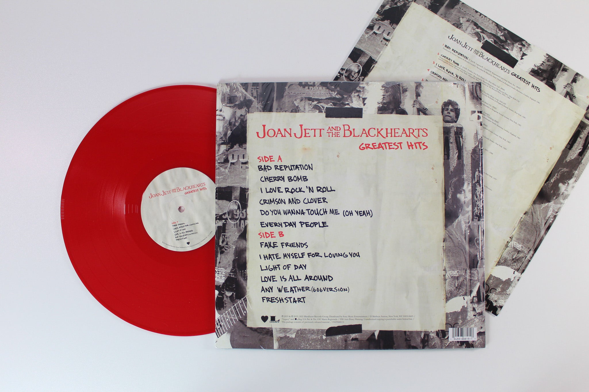 Joan Jett & The Blackhearts - Greatest Hits on Blackheart Legacy Ltd Cherry Bomb Red Vinyl Reissue