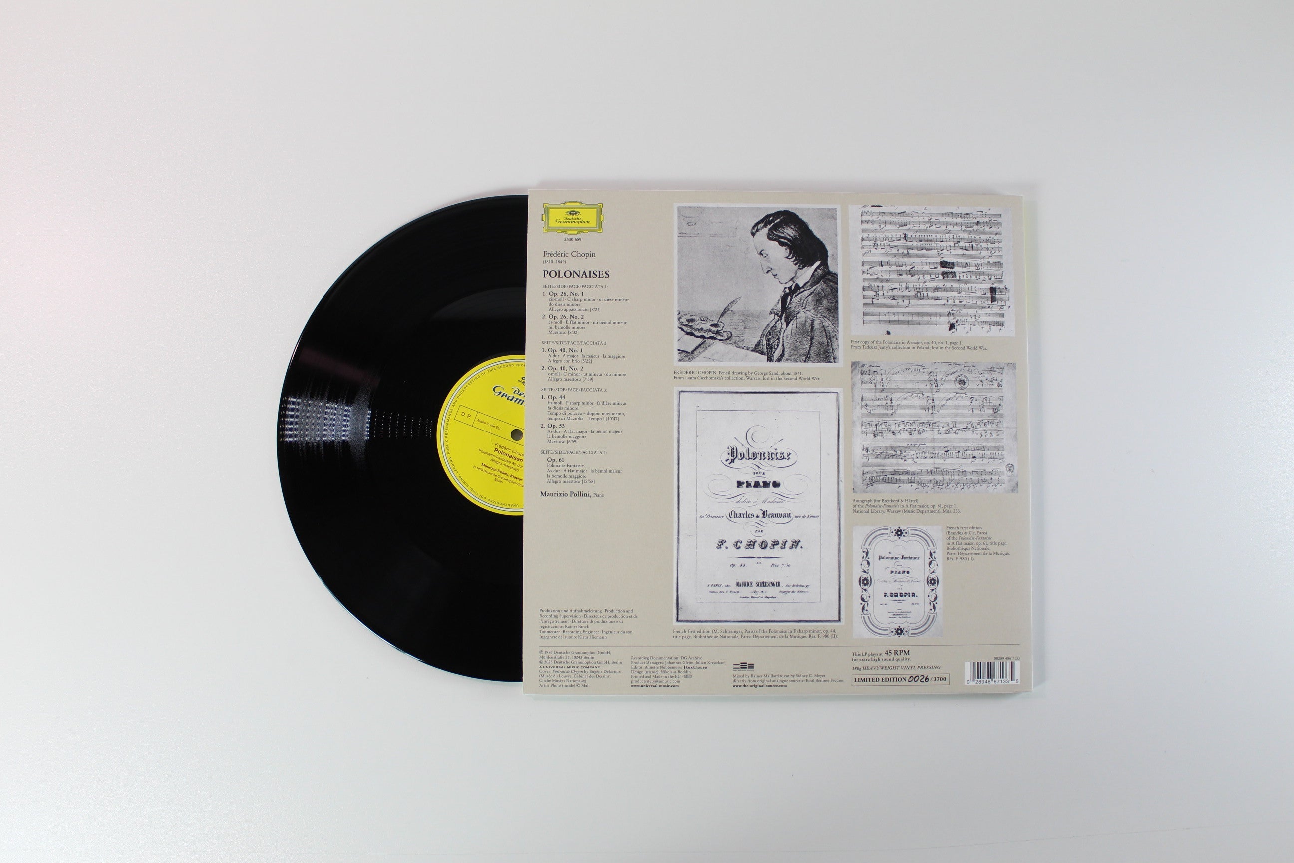 Frédéric Chopin, Maurizio Pollini - Polonaises on Deutsche Grammophon 2 X 12 45 RPM Ltd Numbered Reissue
