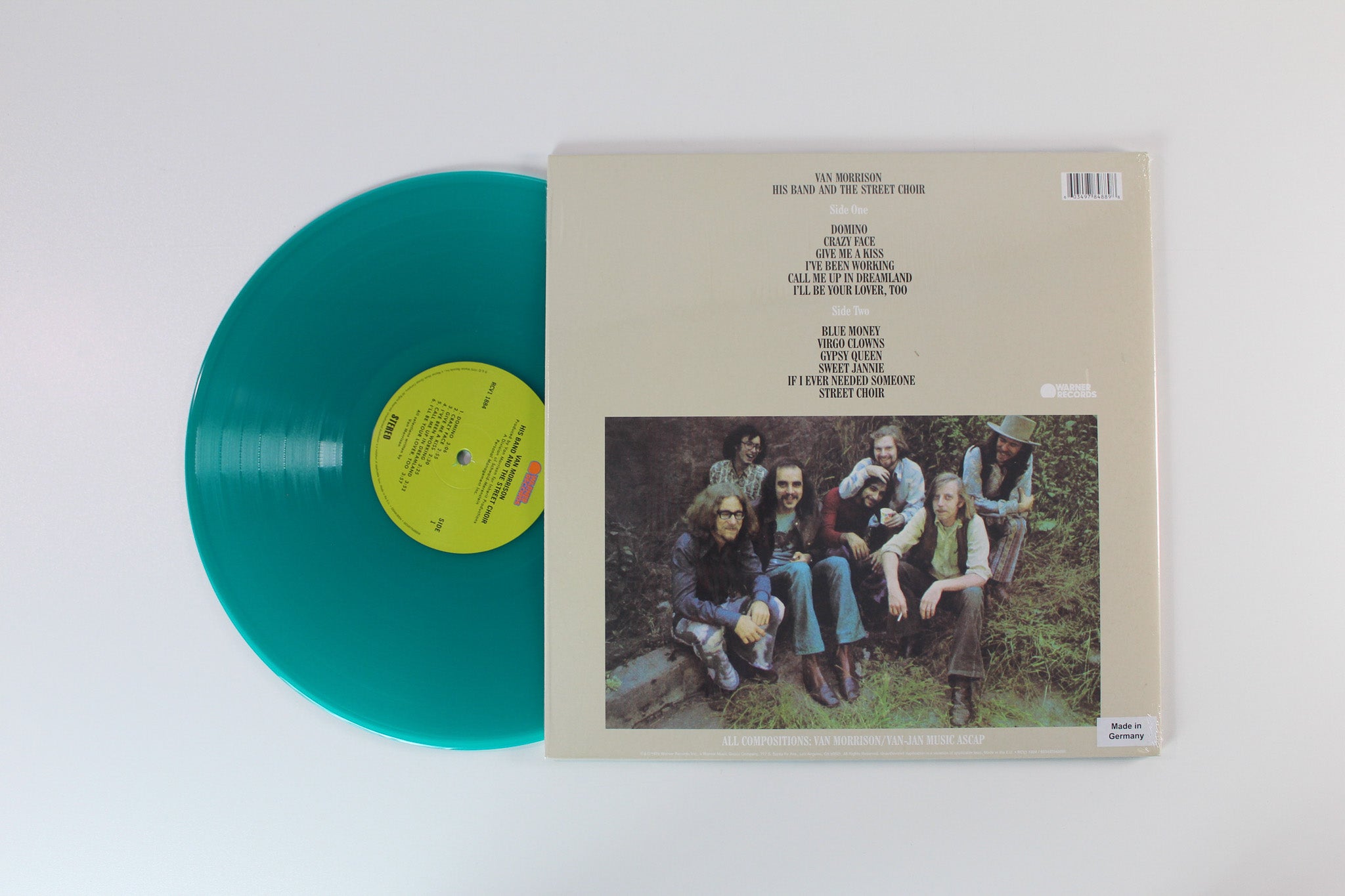 Van Morrison - His Band And The Street Choir on Warner Records Ltd Turquoise Vinyl Reissue