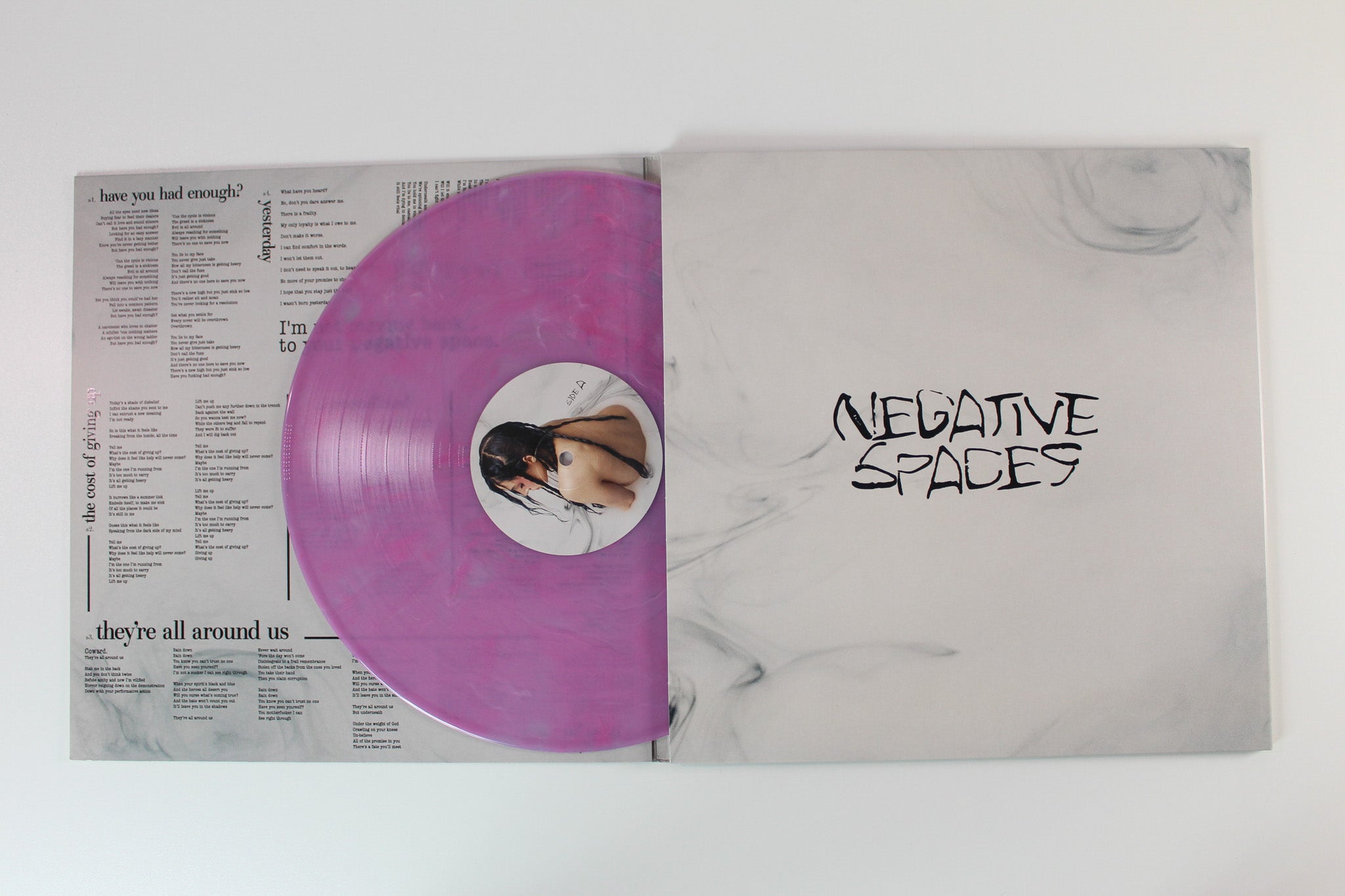 Poppy - Negative Spaces on Sumerian Clear / Pink Marble Vinyl