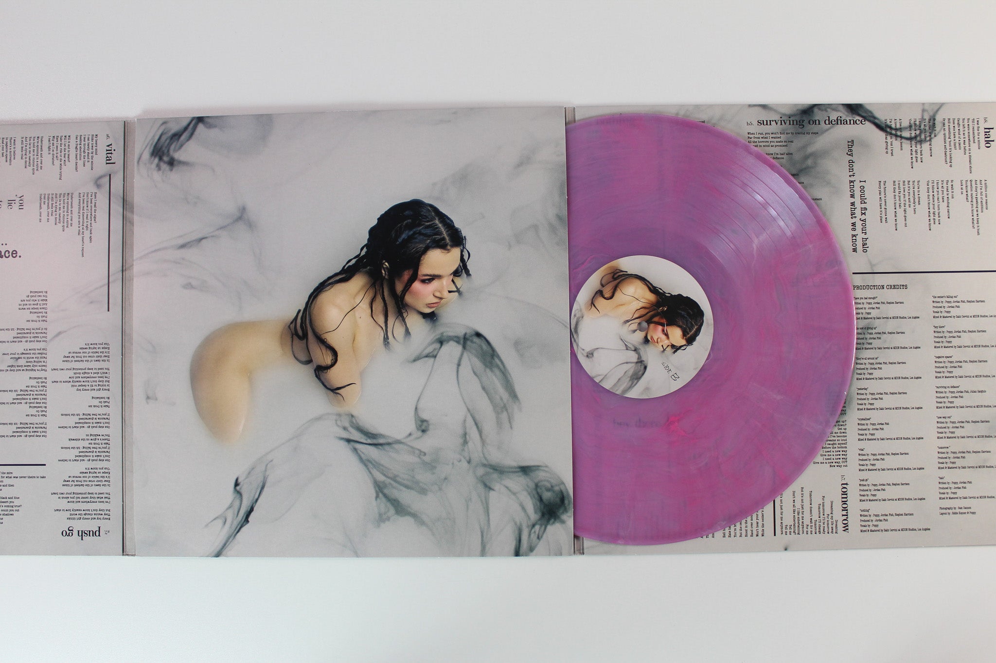 Poppy - Negative Spaces on Sumerian Clear / Pink Marble Vinyl