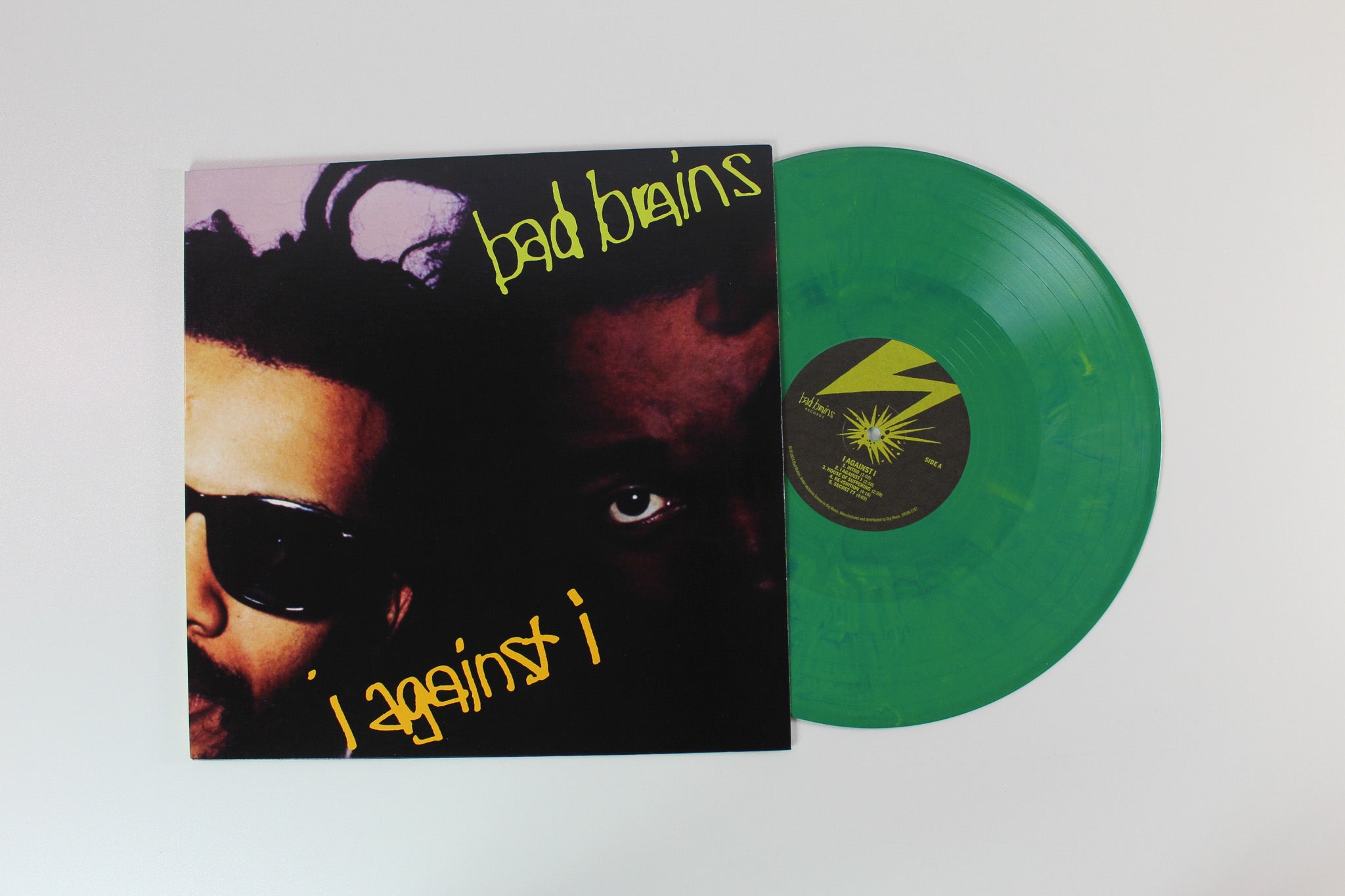 Bad Brains - I Against I on Bad Brains Records Ltd Green With Yellow Marble Reissue