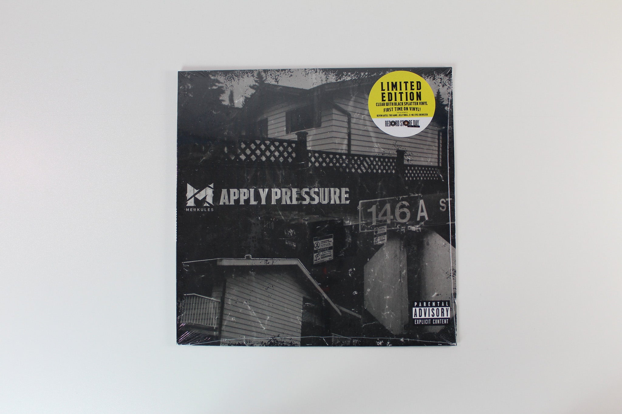 Merkules - Apply Pressure on Merkules Music RSD 2021 Ltd Clear With Black Splatter Sealed