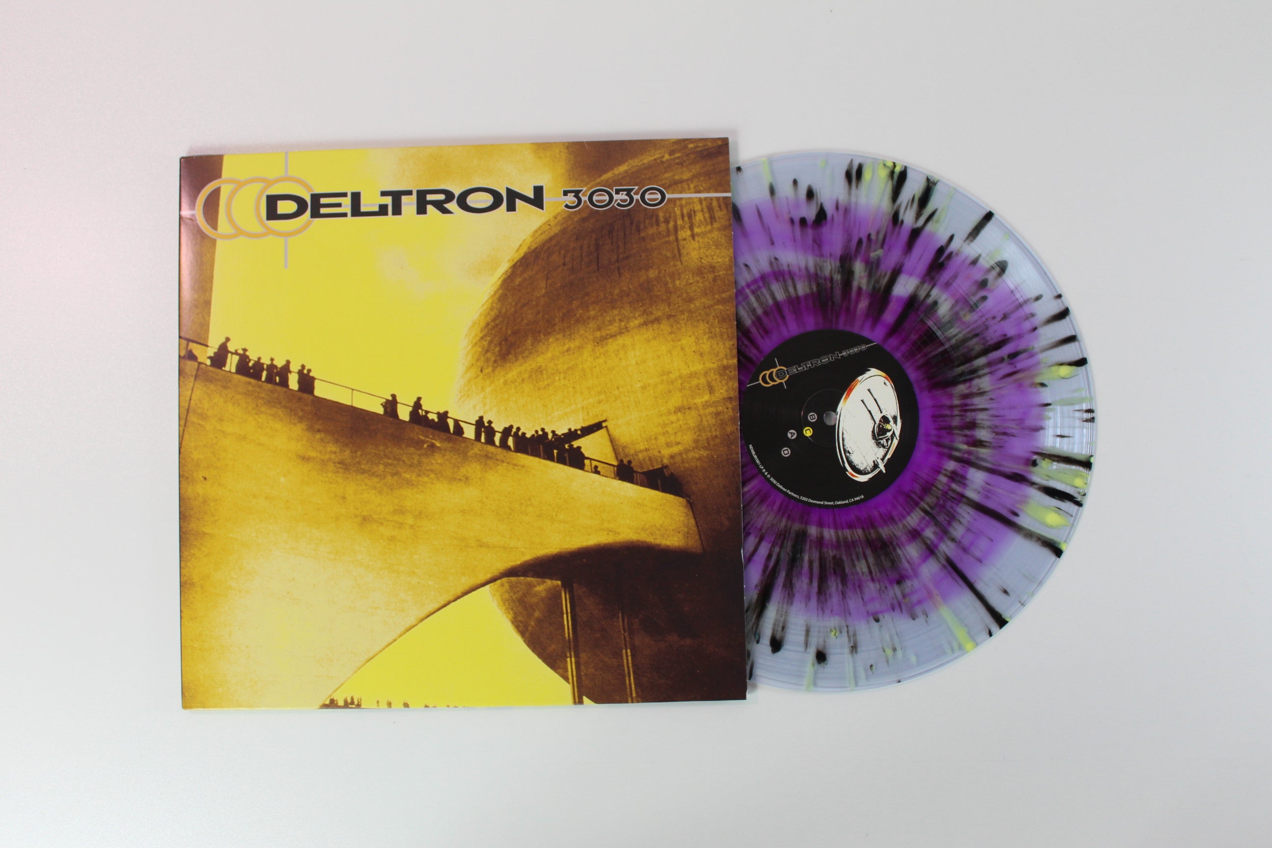 Deltron 3030 - Deltron 3030 Ltd. Neon Purple in Clear w/ Yellow & Black Splatter Vinyl Reissue on Deltron Partners