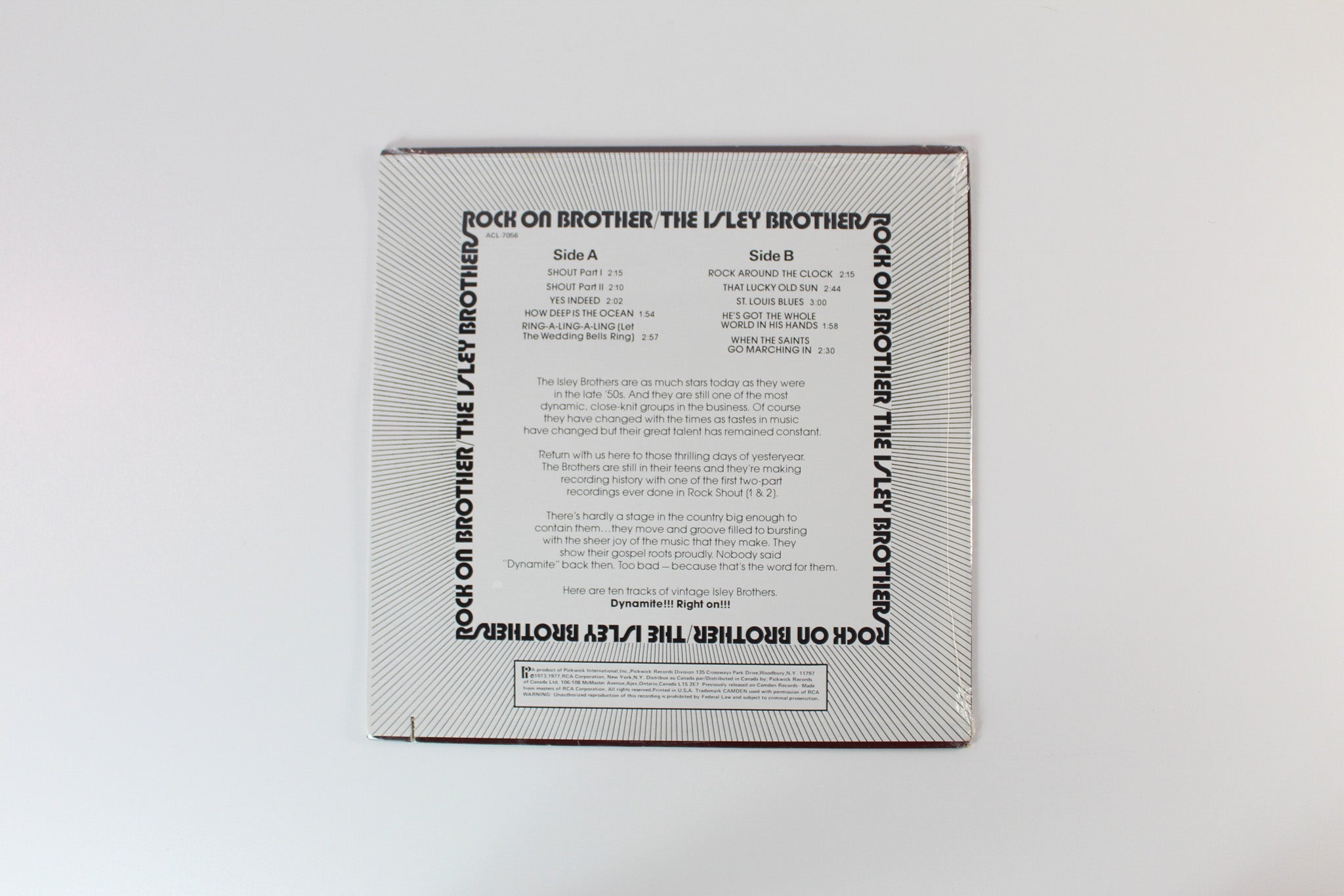 The Isley Brothers - Rock On Brother on Pickwick Reissue Sealed
