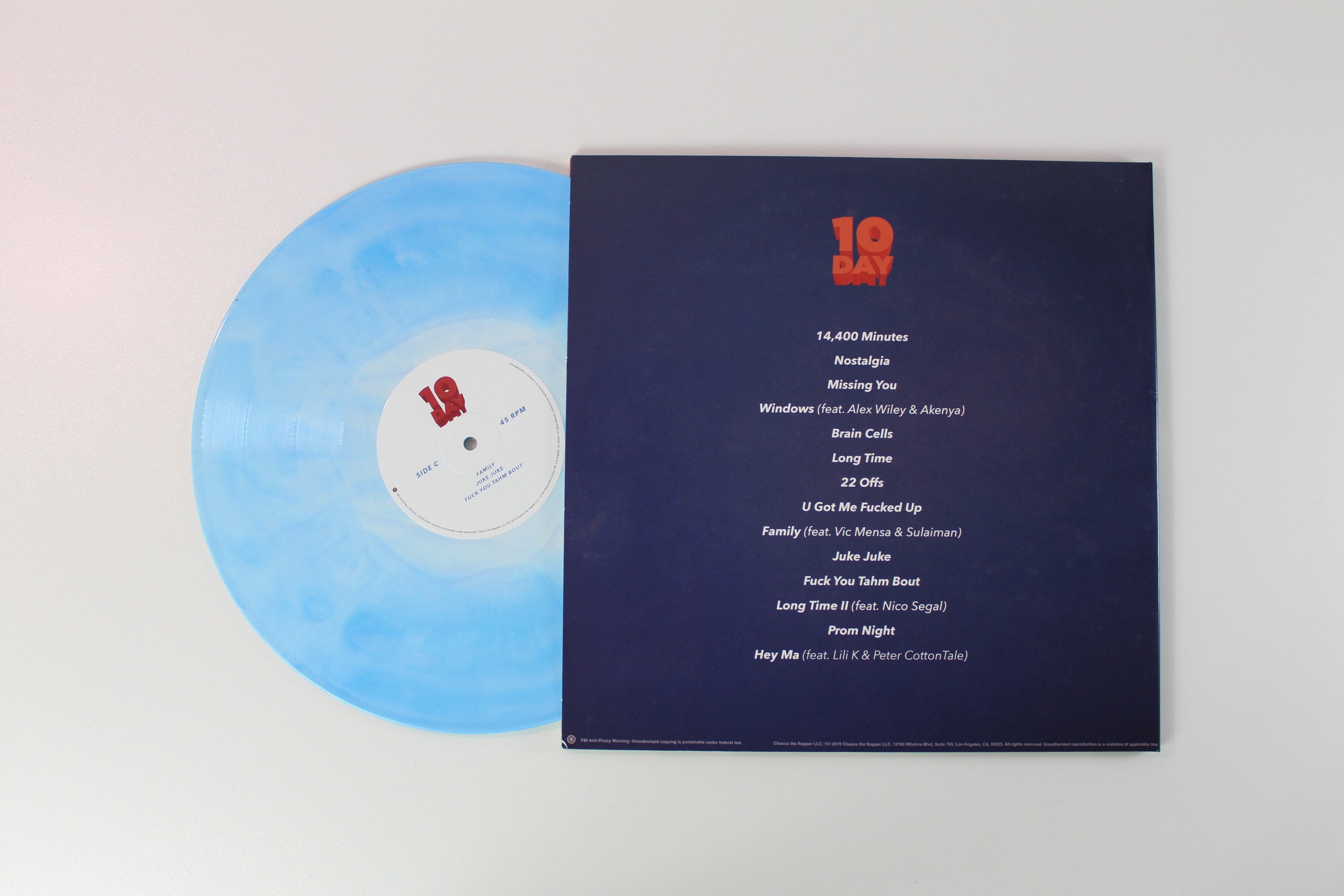 Chance The Rapper - 10 Day Self-released Reissue on Blue/White Merge Vinyl