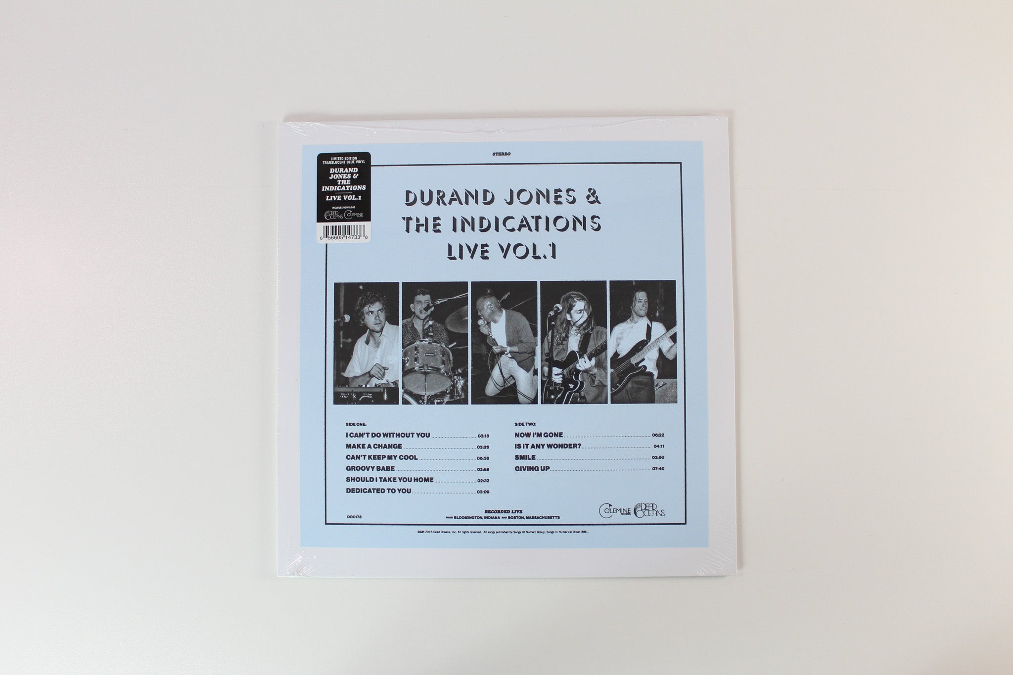 Durand Jones & The Indications - Live Vol. 1 on Dead Oceans Colemine Ltd Blue Translucent Vinyl Sealed