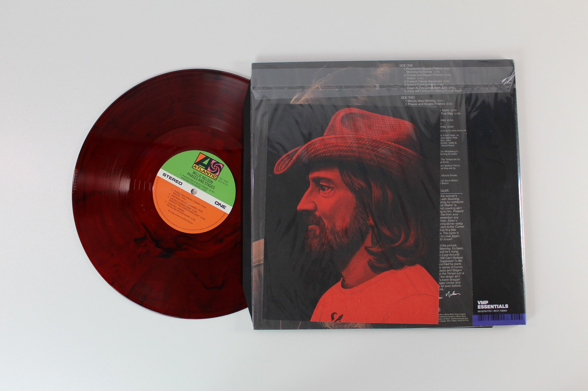 Willie Nelson - Phases And Stages on Atlantic Vinyl Me Please Red with Black Marble Reissue