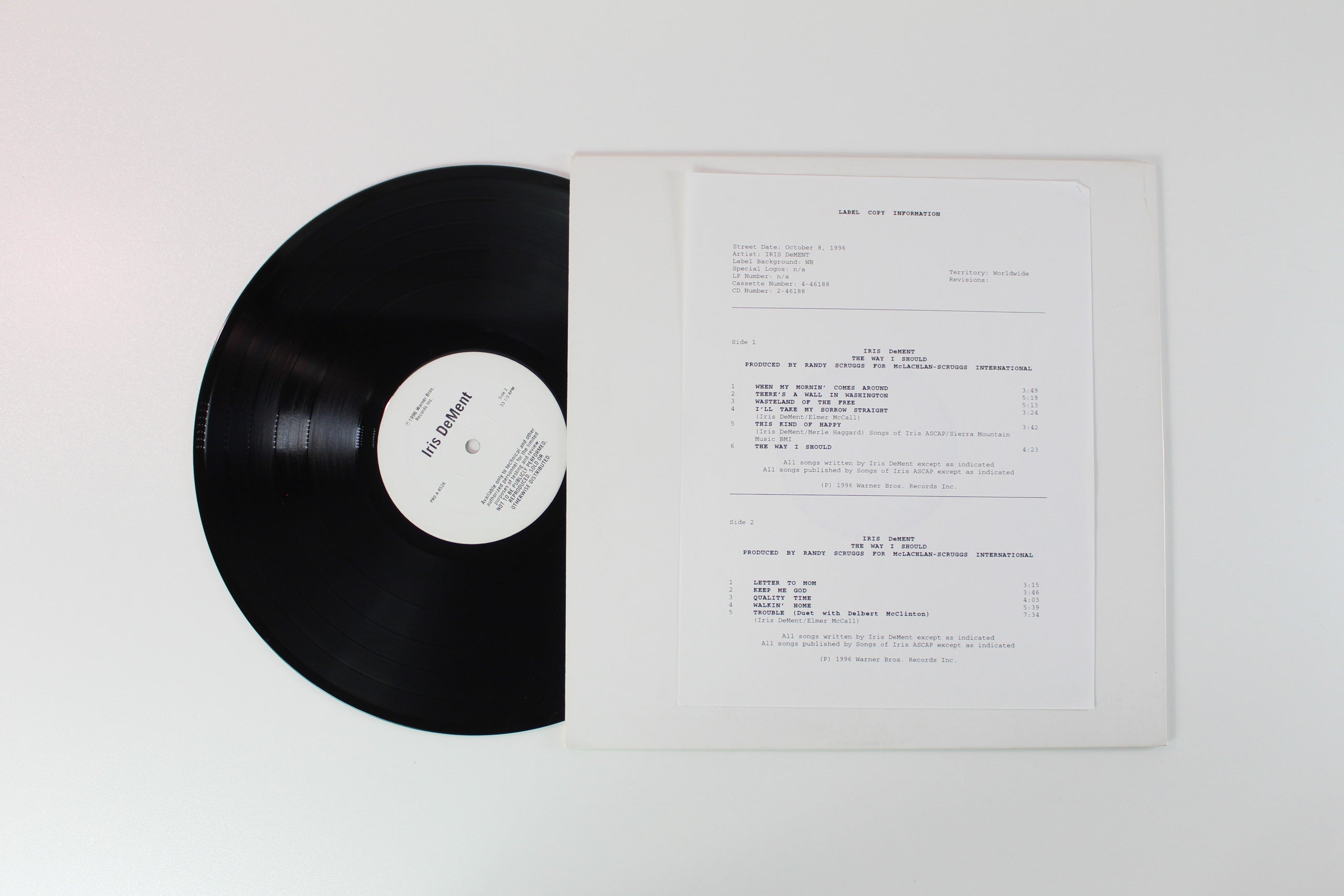 Iris DeMent - The Way I Should PROMO on Warner Bros. Records