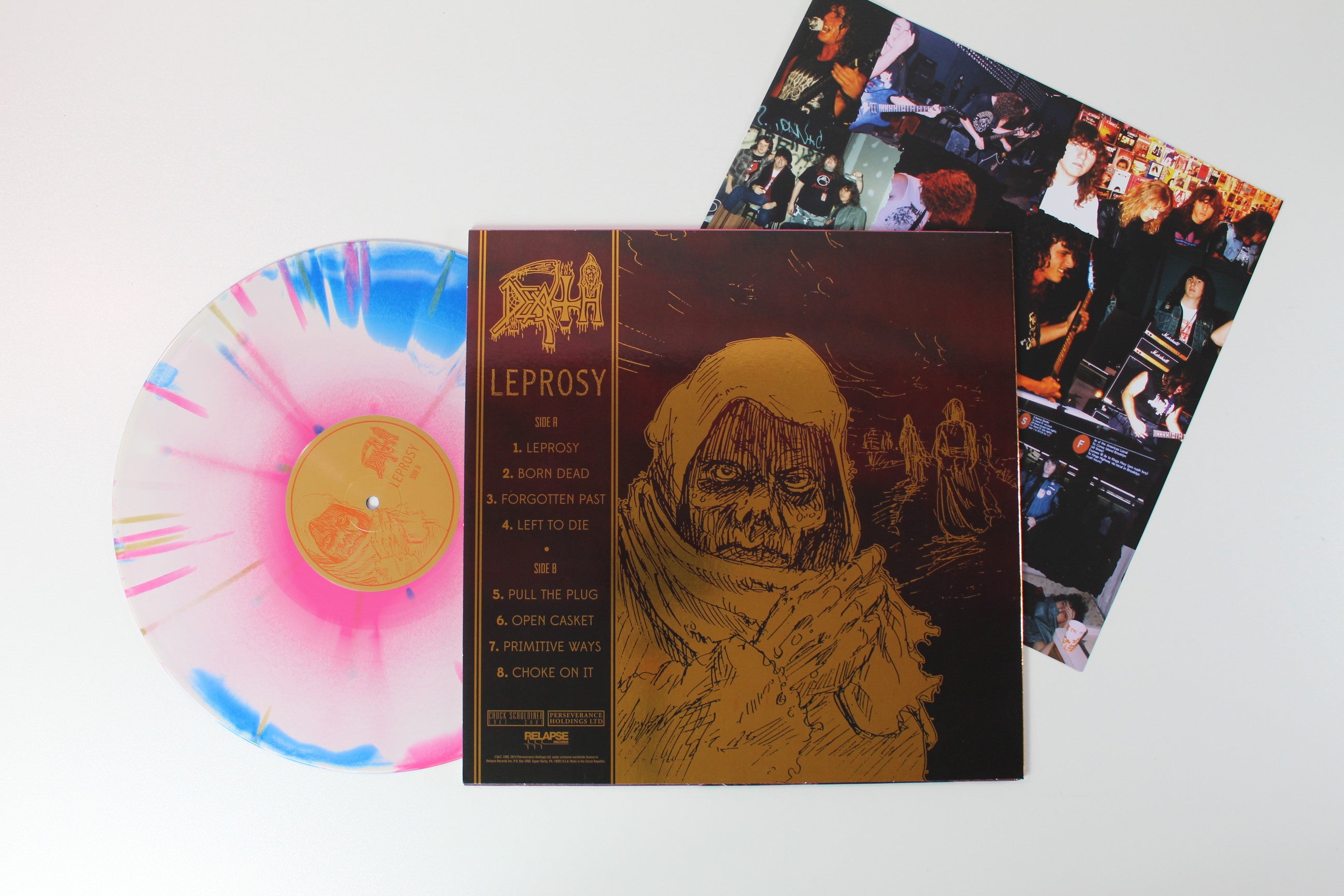 Death - Leprosy on Relapse Ltd Tri Color Merge Reissue