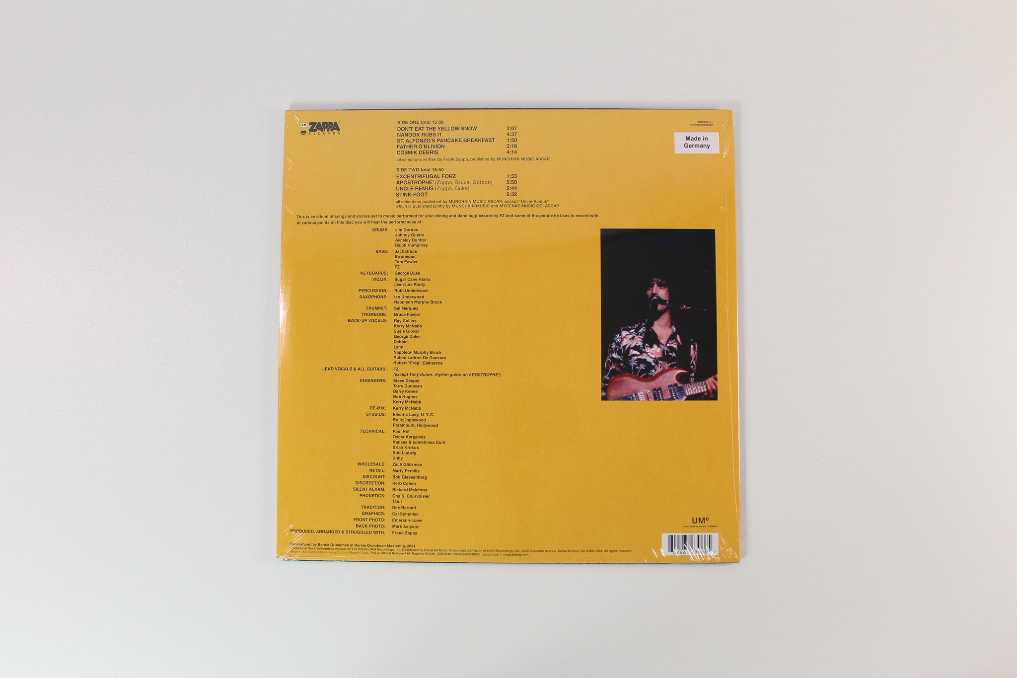Frank Zappa - Apostrophe (') on Zappa Records Gold Vinyl 180 Gram Reissue Sealed