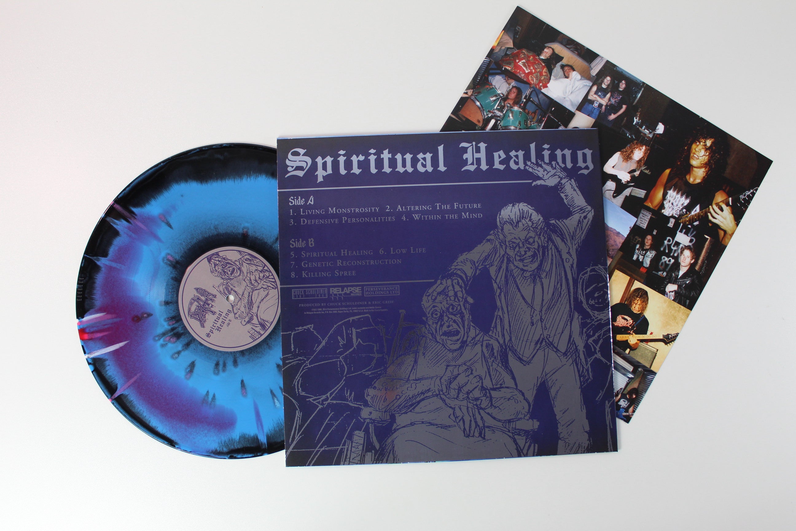 Death - Spiritual Healing on Relapse Ltd Tri Color Merge Reissue