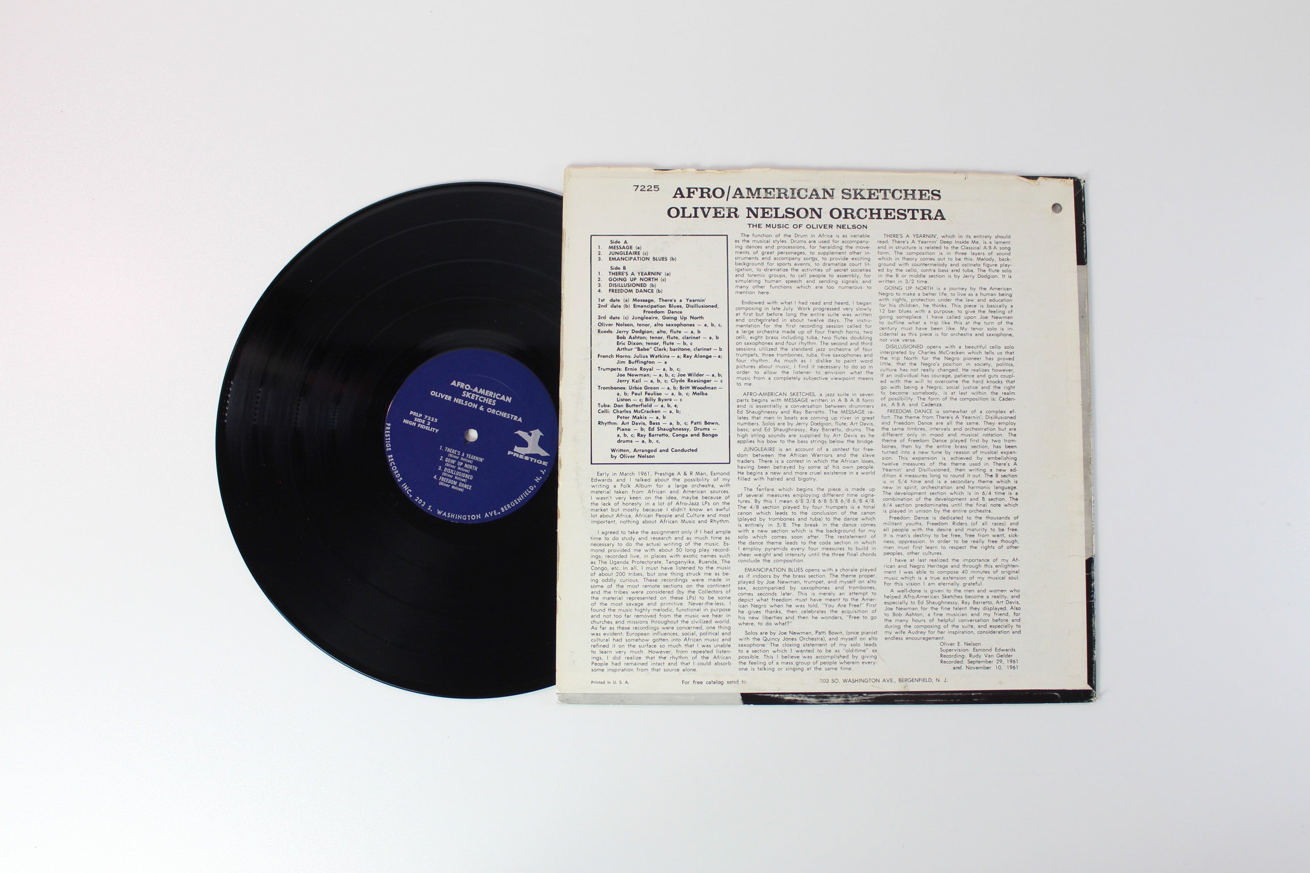 Oliver Nelson And His Orchestra - Afro/American Sketches on Prestige Mono Reissue