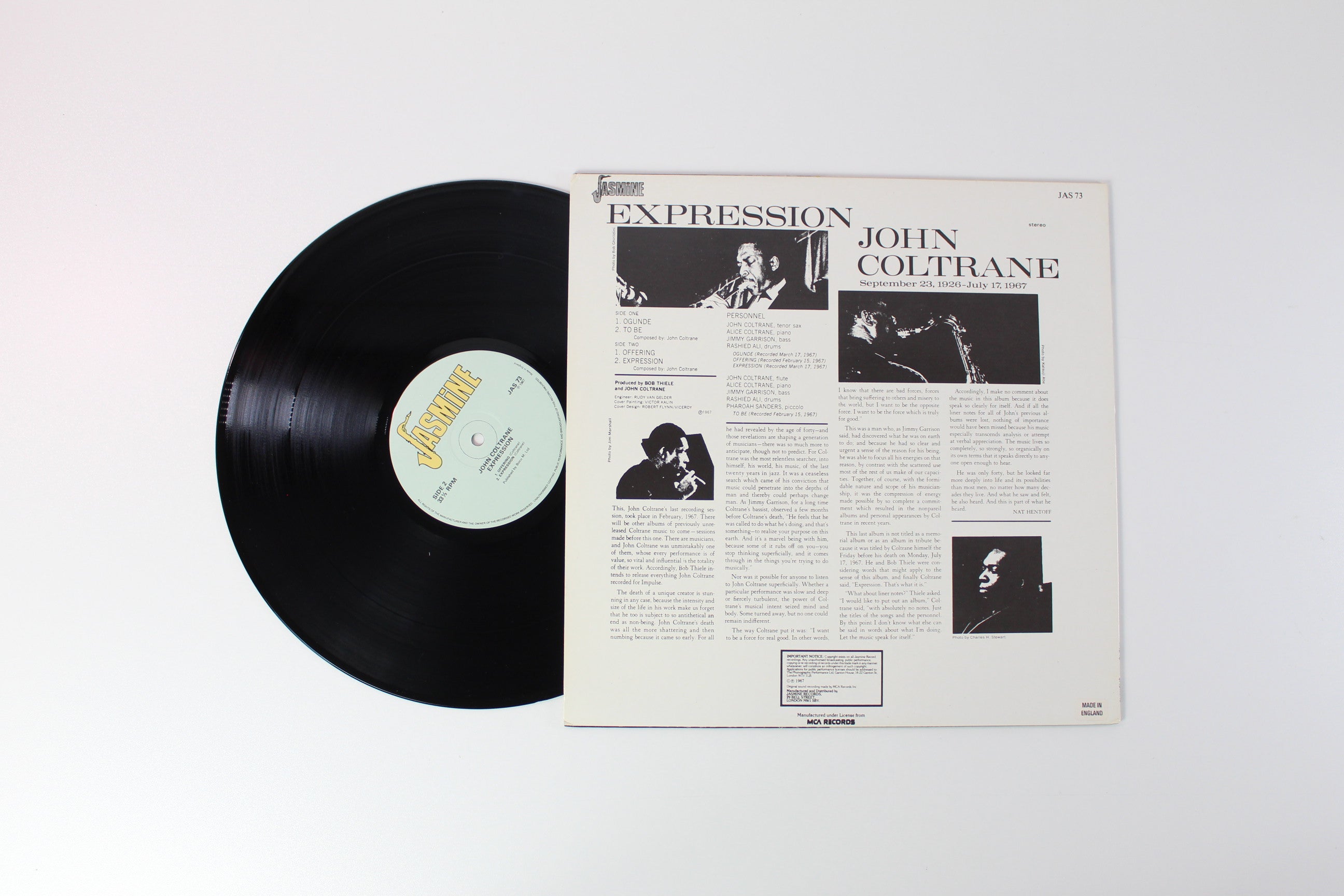 John Coltrane - Expression on Jasmine UK Reissue