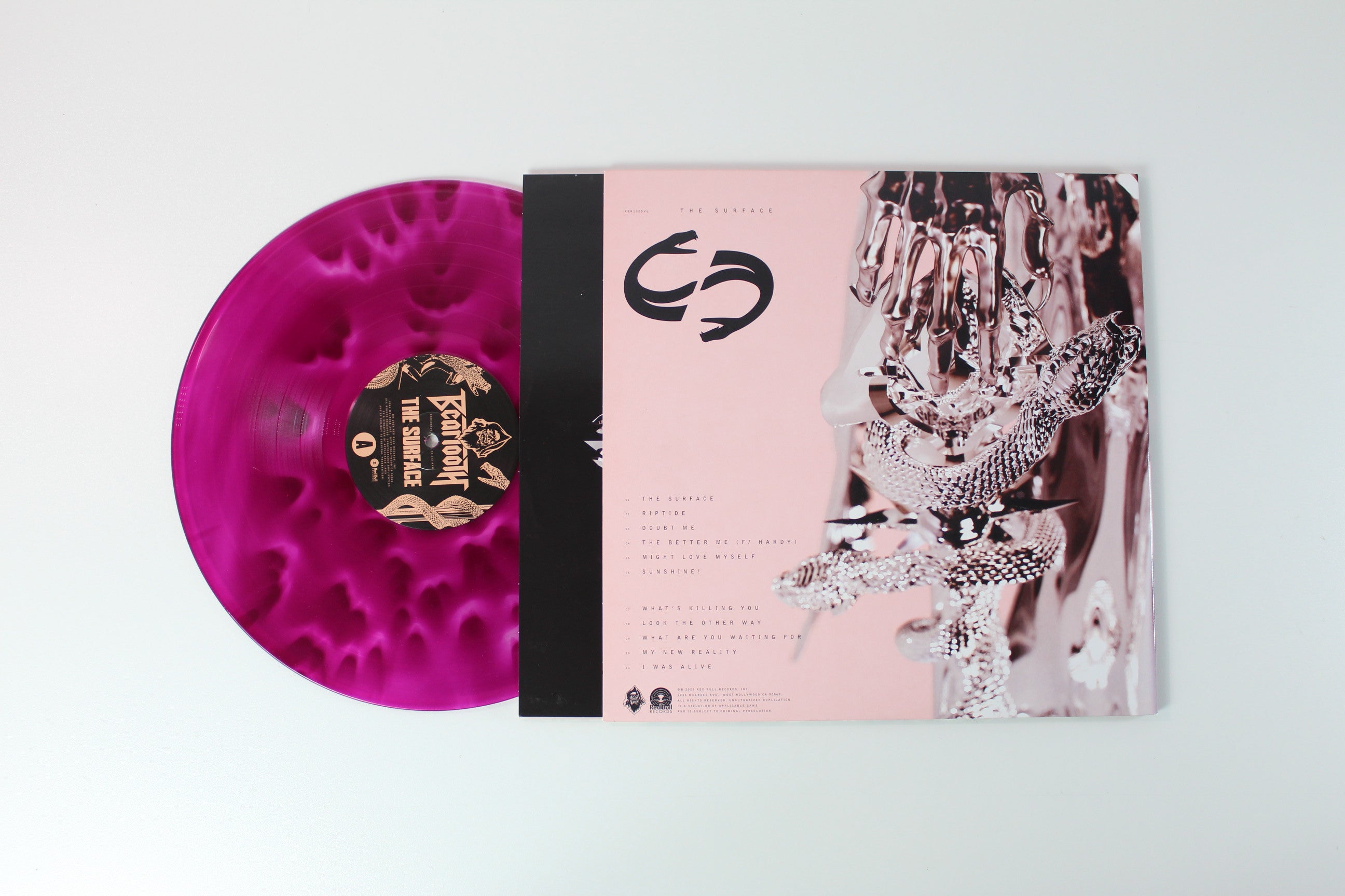 Beartooth - The Surface on Red Bull Records Ltd Ultraclear/Pink Color in Color Vinyl