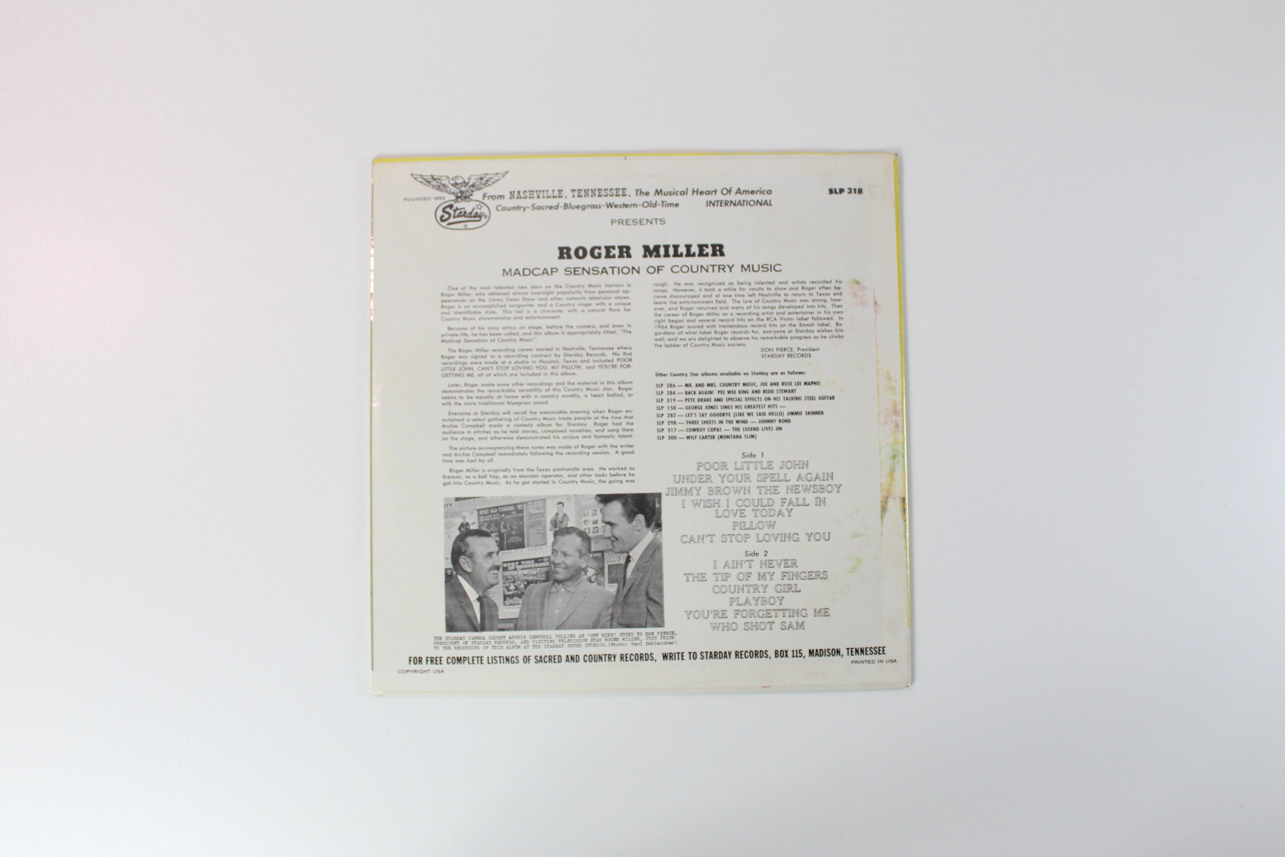 Roger Miller - Wild Child on Starday Records Sealed