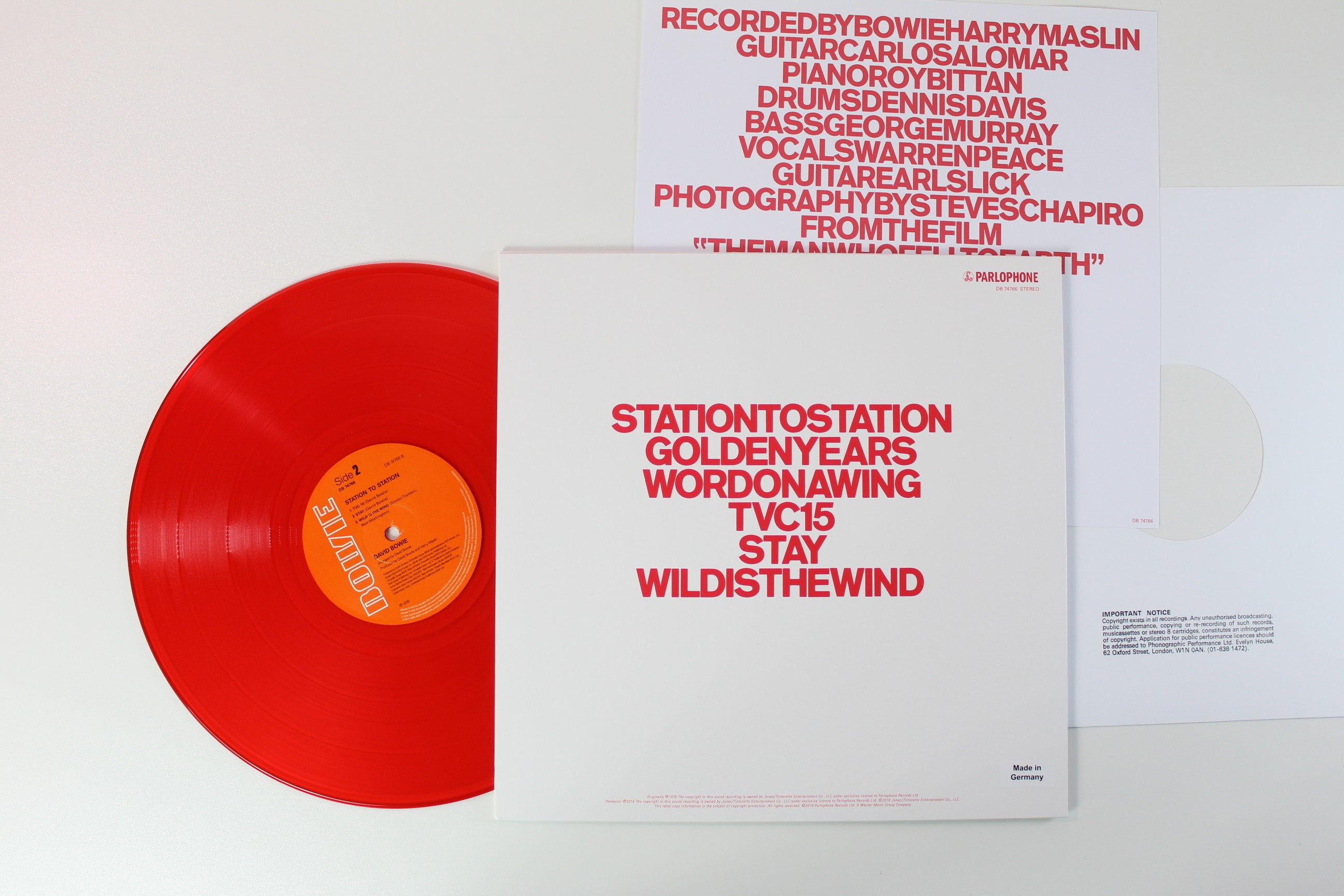 David Bowie - Station To Station Ltd. Red Vinyl Reissue on Parlophone