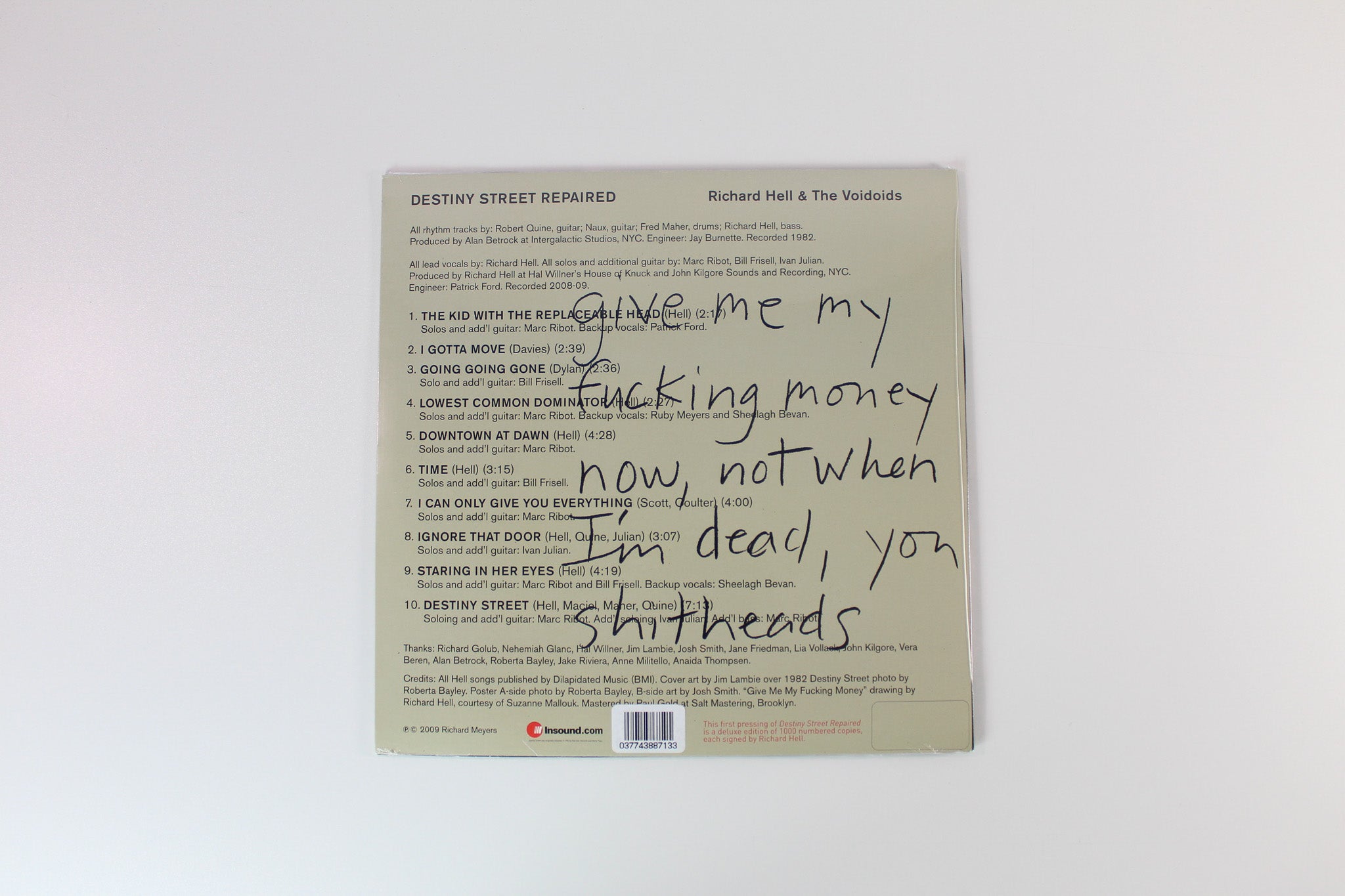 Richard Hell & The Voidoids - Destiny Street Repaired on Insound - Sealed