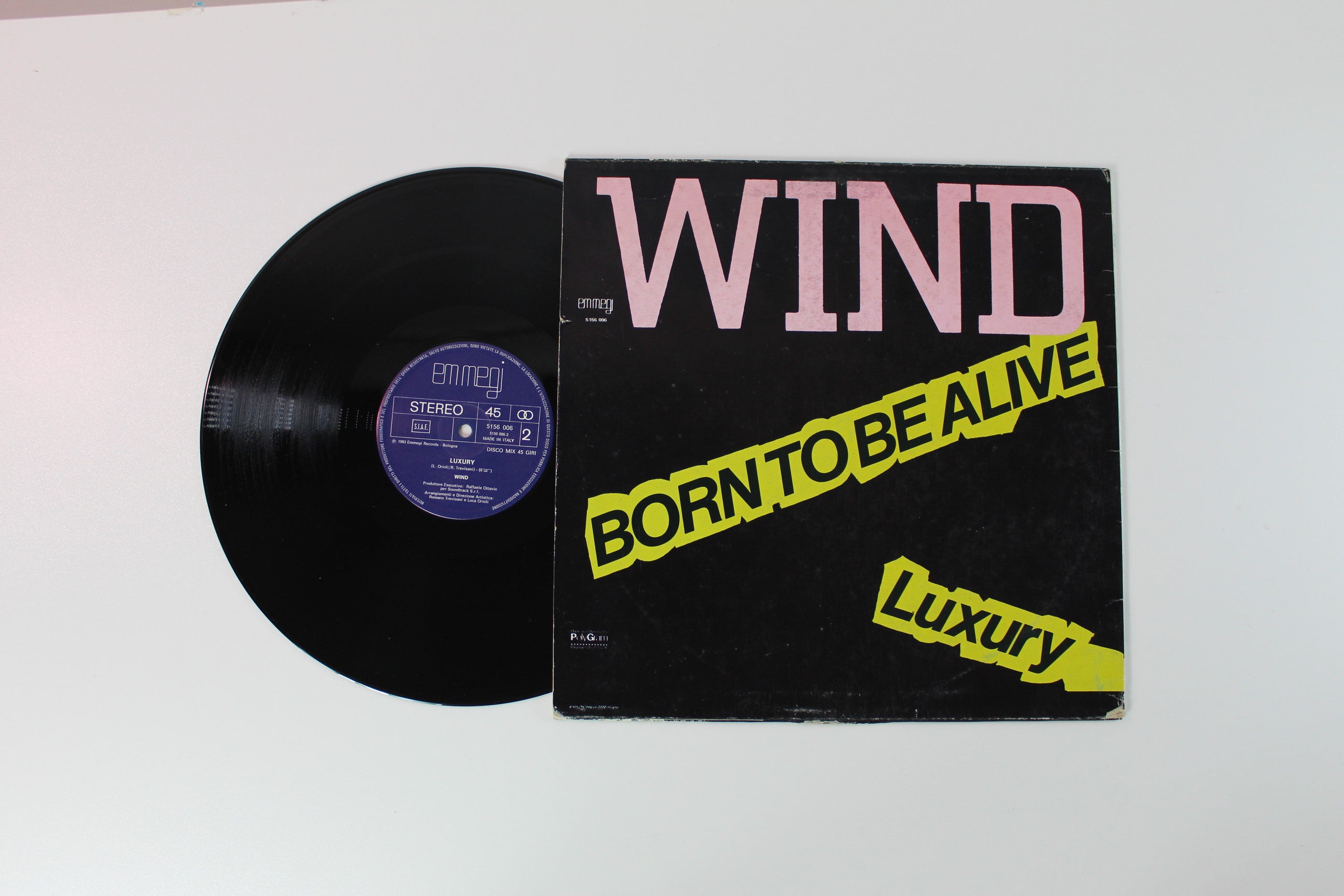 Wind - Born To Be Alive 12-inch on Emmegi Records