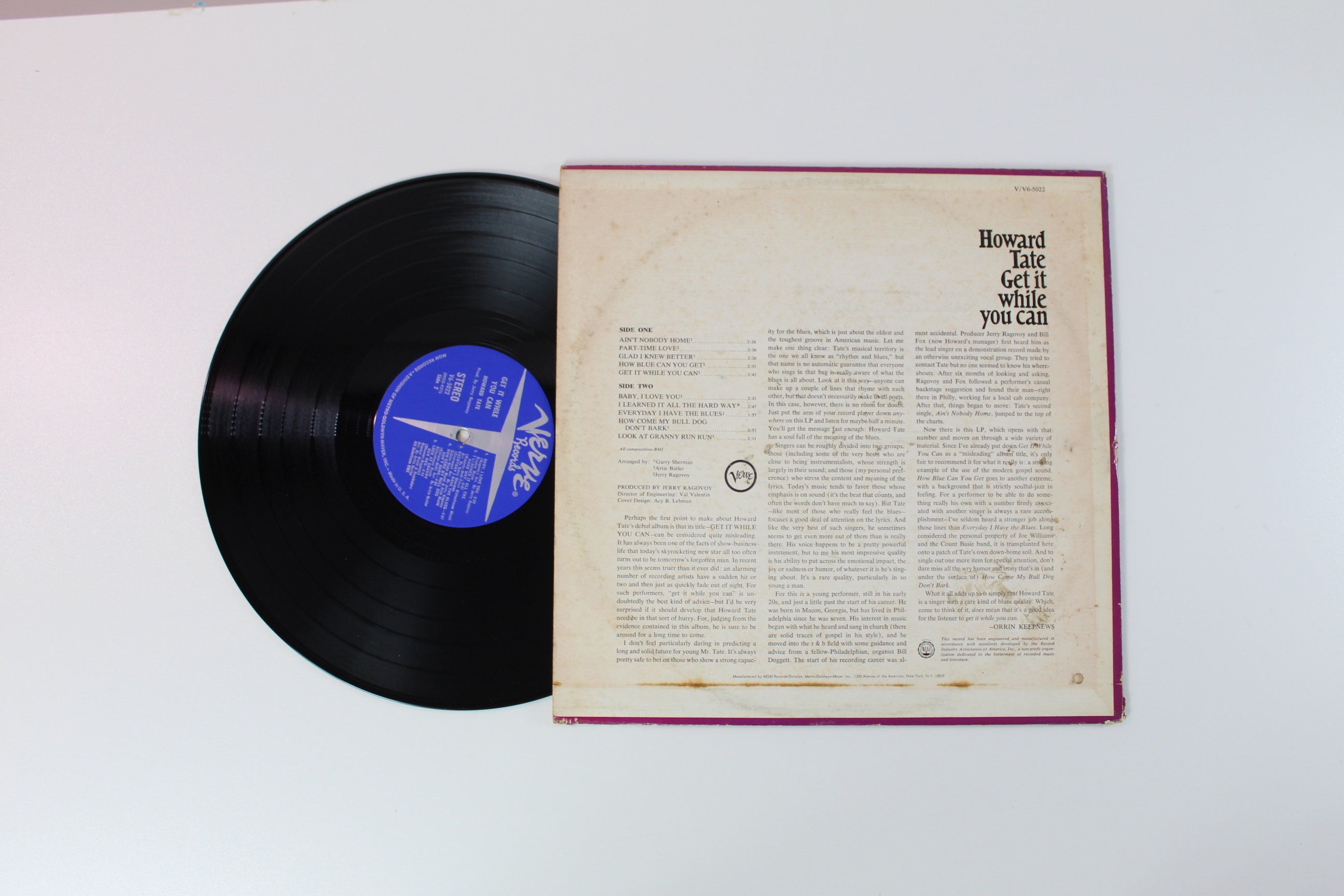 Howard Tate - Get It While You Can on Verve Records