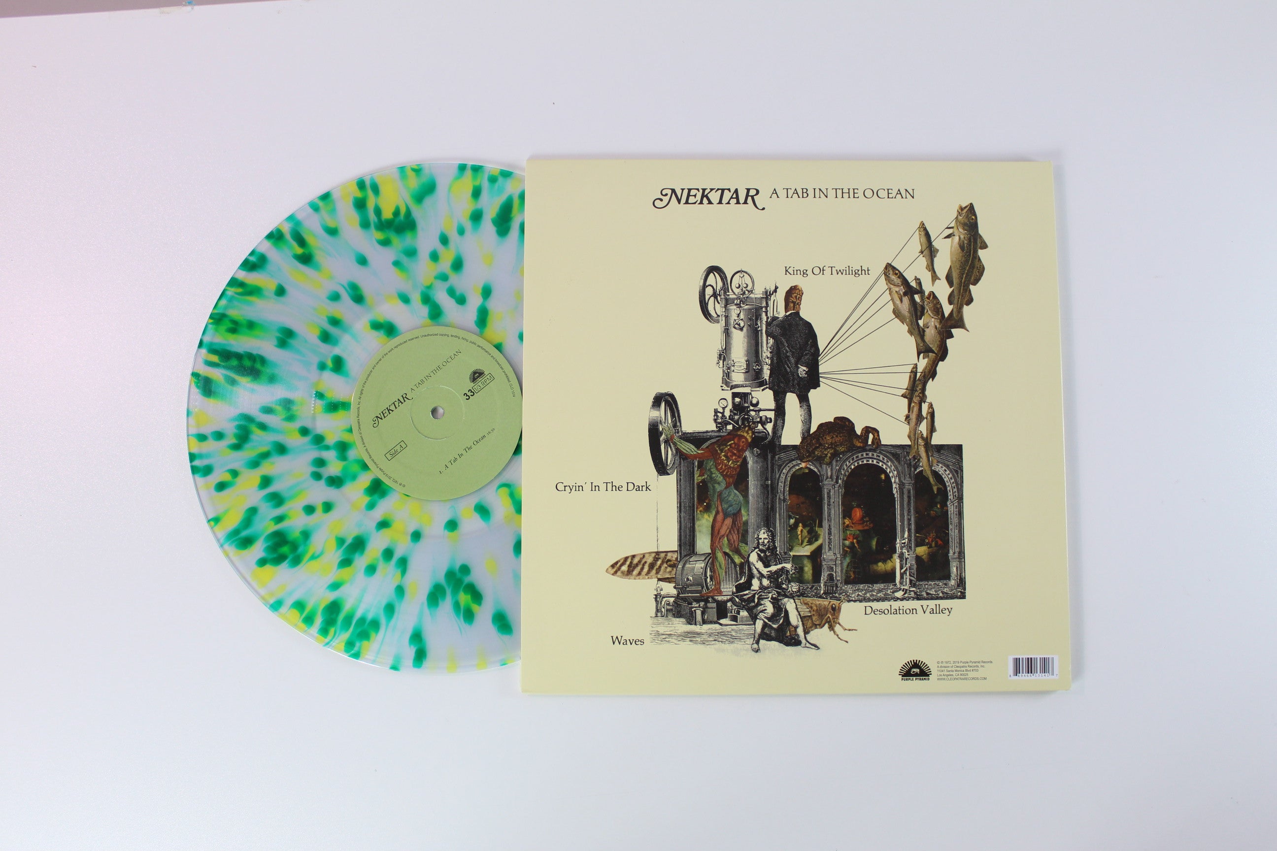 Nektar - A Tab In The Ocean Ltd. Reissue Splatter Green & Yellow Vinyl on Purple Pyramid