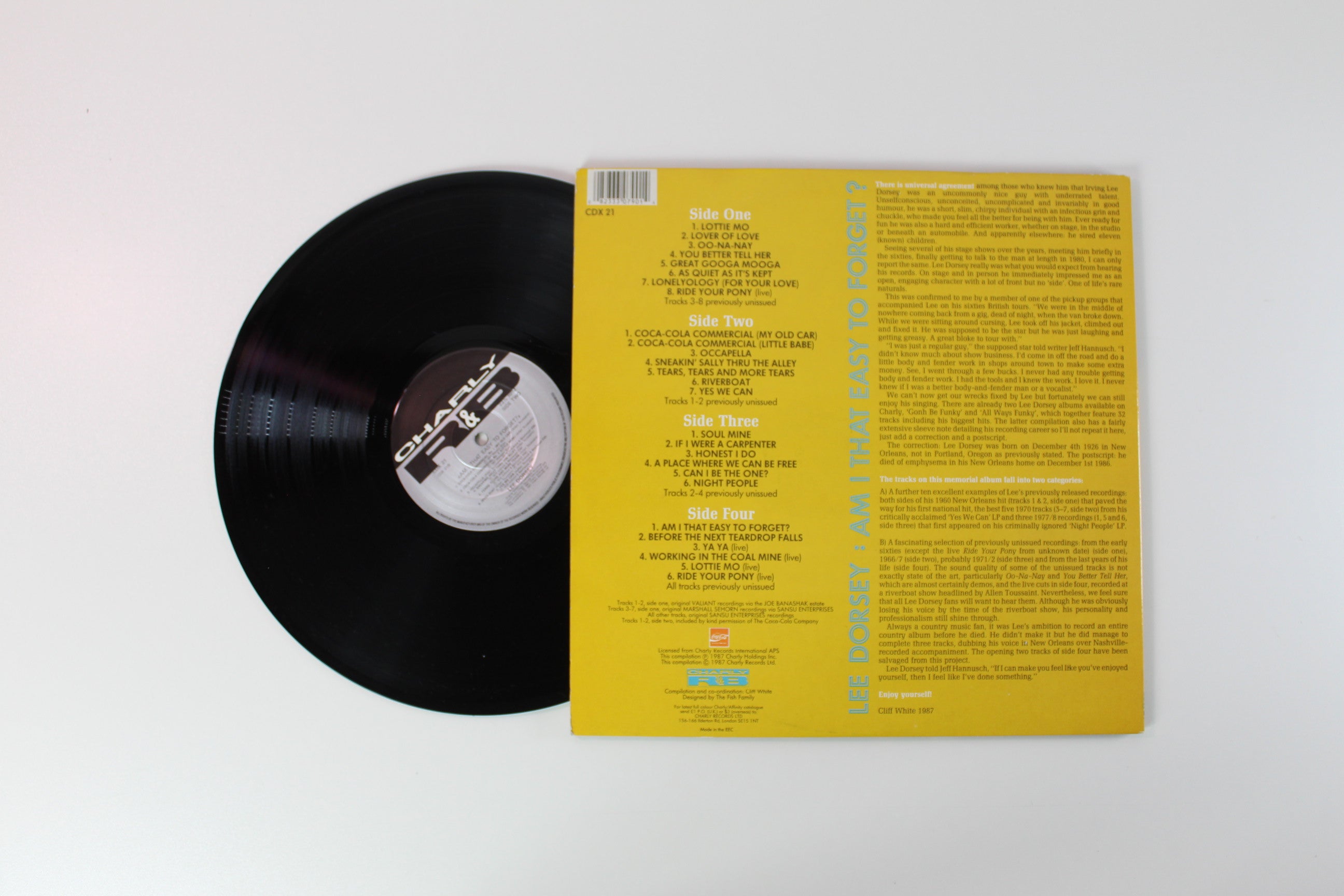 Lee Dorsey - Am I That Easy To Forget? on Charly R&B UK Press