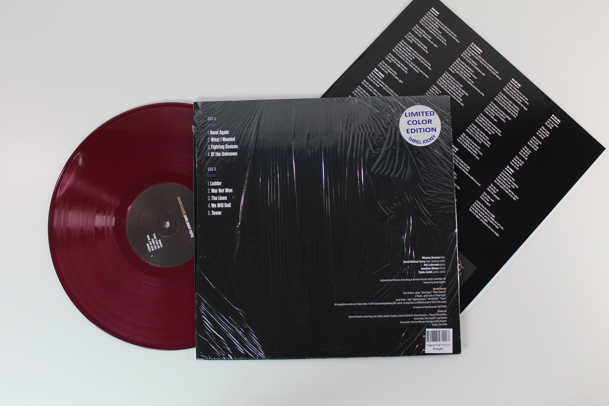 Thalia Zedek Band - Fighting Season on Thrill Jockey Ltd Purple Vinyl
