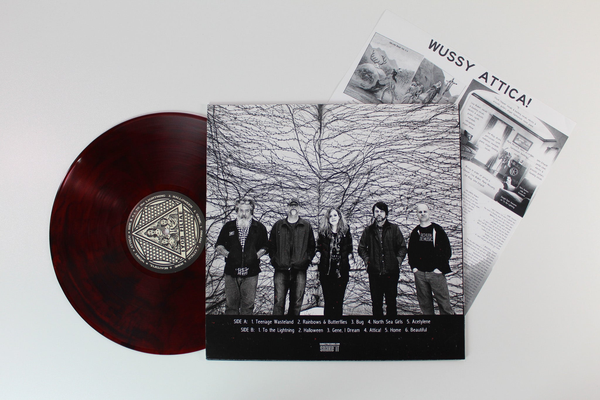 Wussy - Attica! on Shake It Ltd Red / Black Marbled Vinyl
