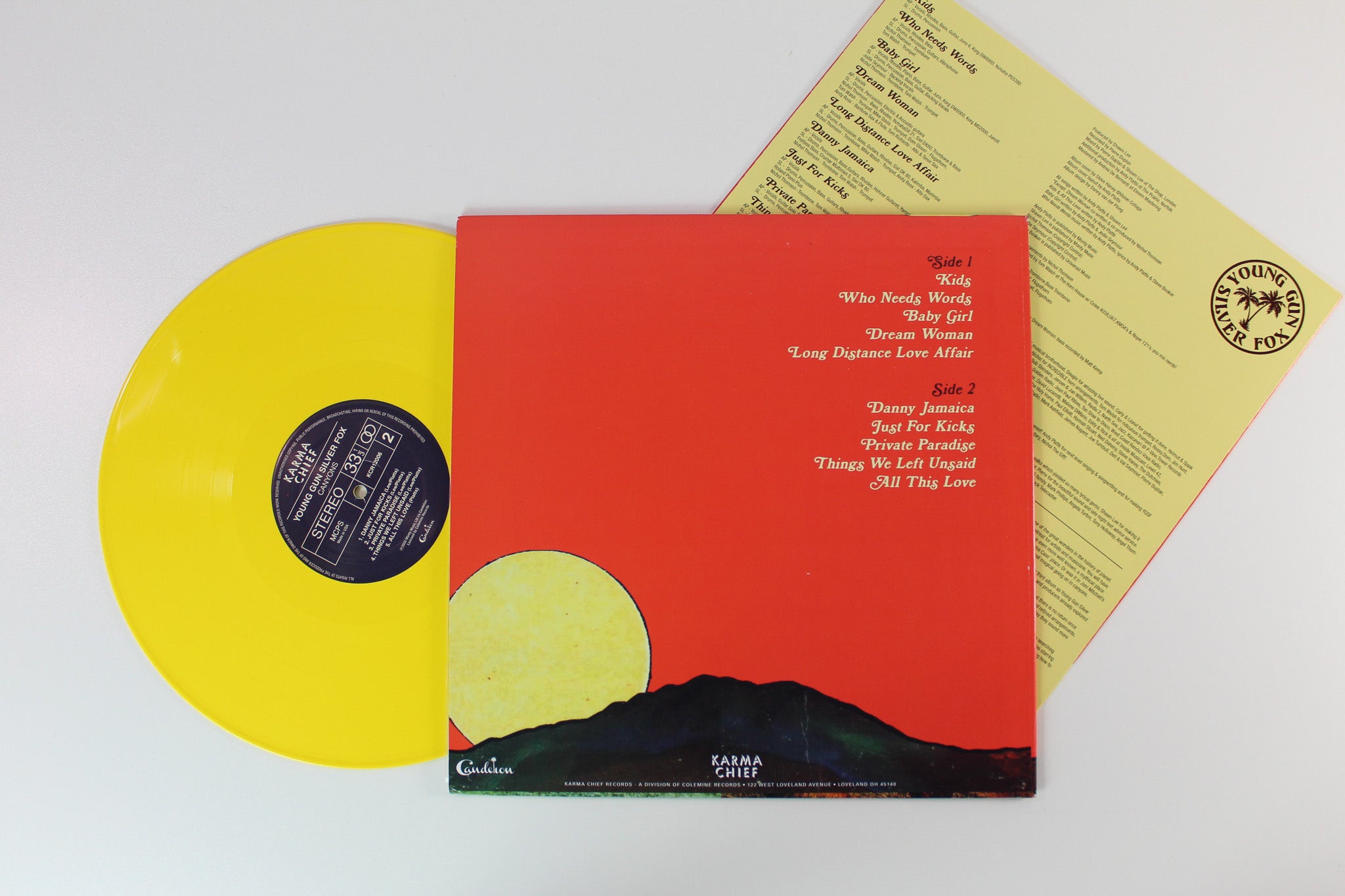 Young Gun Silver Fox - Canyons on Karma Chief Ltd Yellow Vinyl