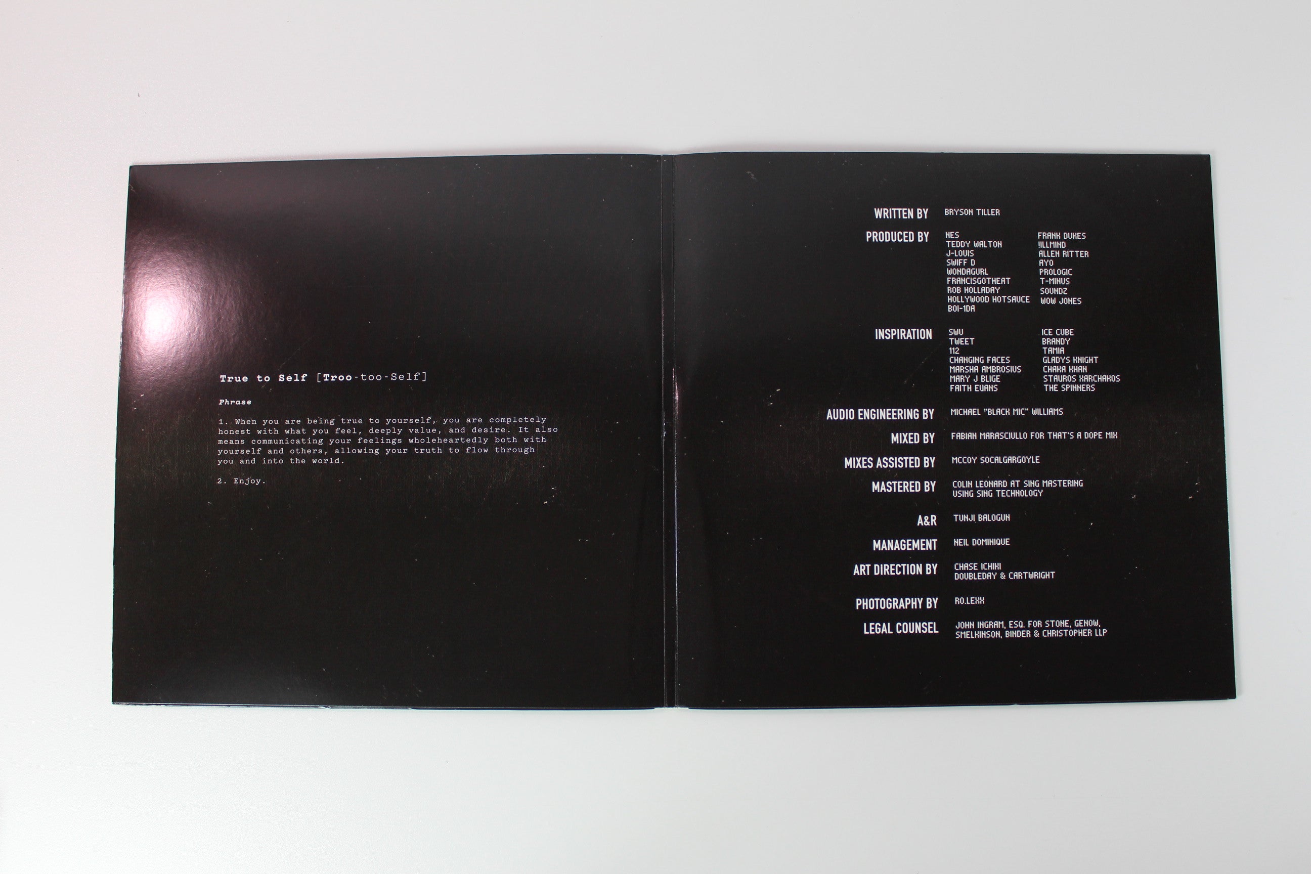 Bryson Tiller - True To Self Yellow Opaque Vinyl on RCA